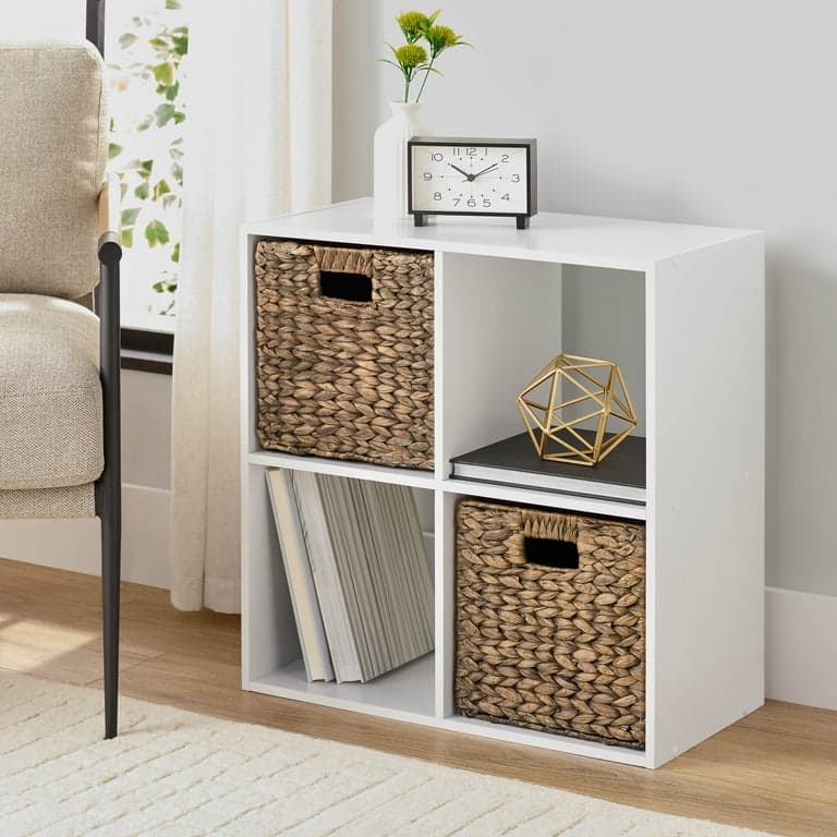 Mainstays 4 Cube Vertical Storage Organizer  White - Thumbnail 5