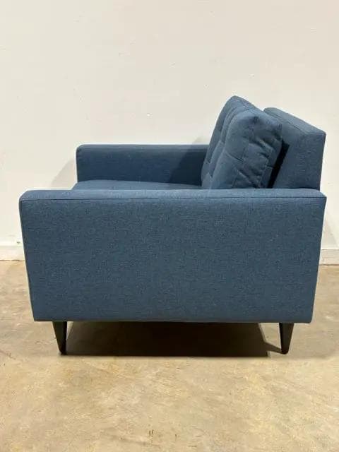 Crate & Barrel Blue Petrie Mid Century Arm Chair - Thumbnail 10