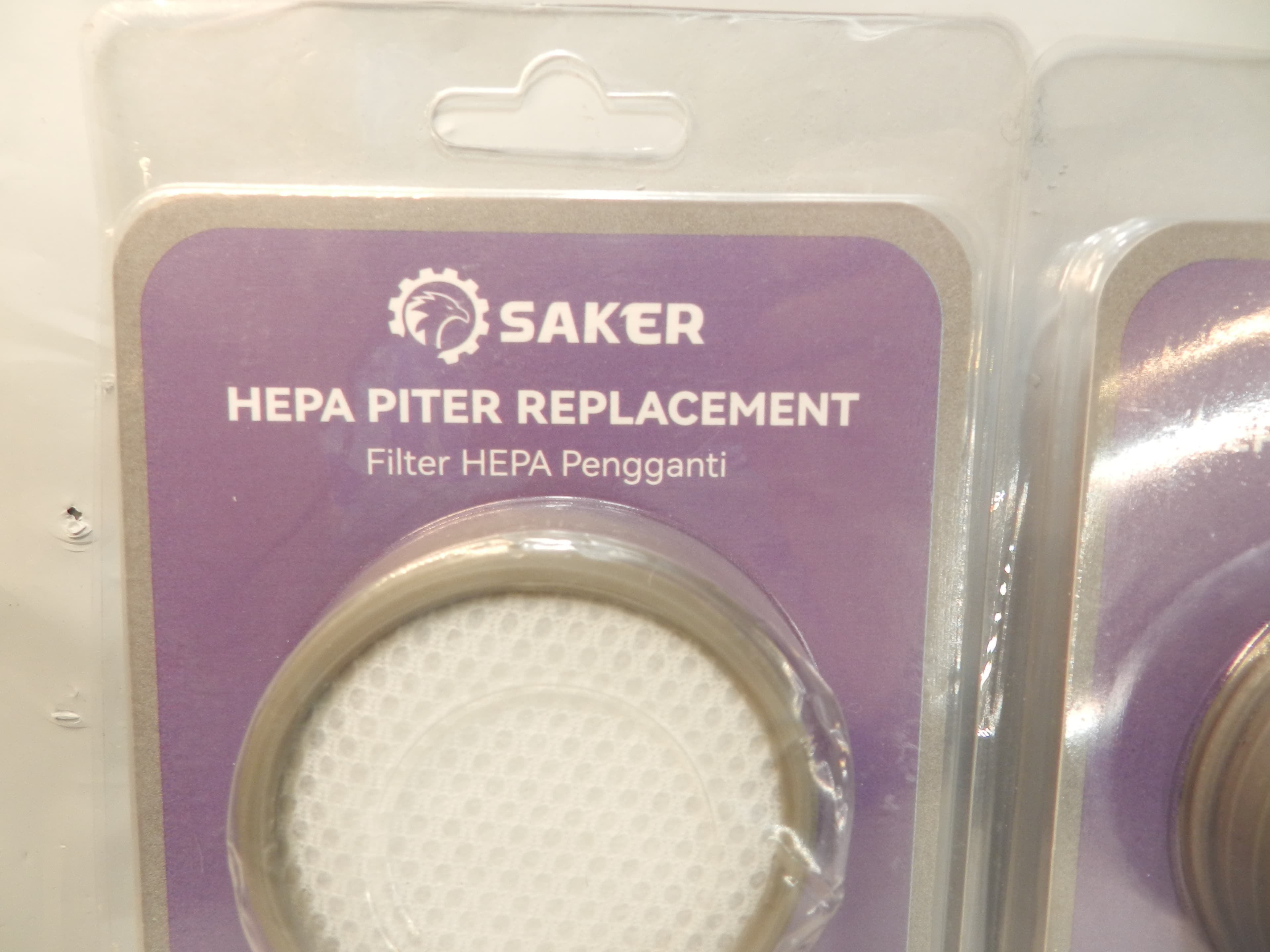 Saker HEPA Filter 2-Piece Set for Cyclone Saker Mattress Vacuum Cleaner P91K - Thumbnail 2