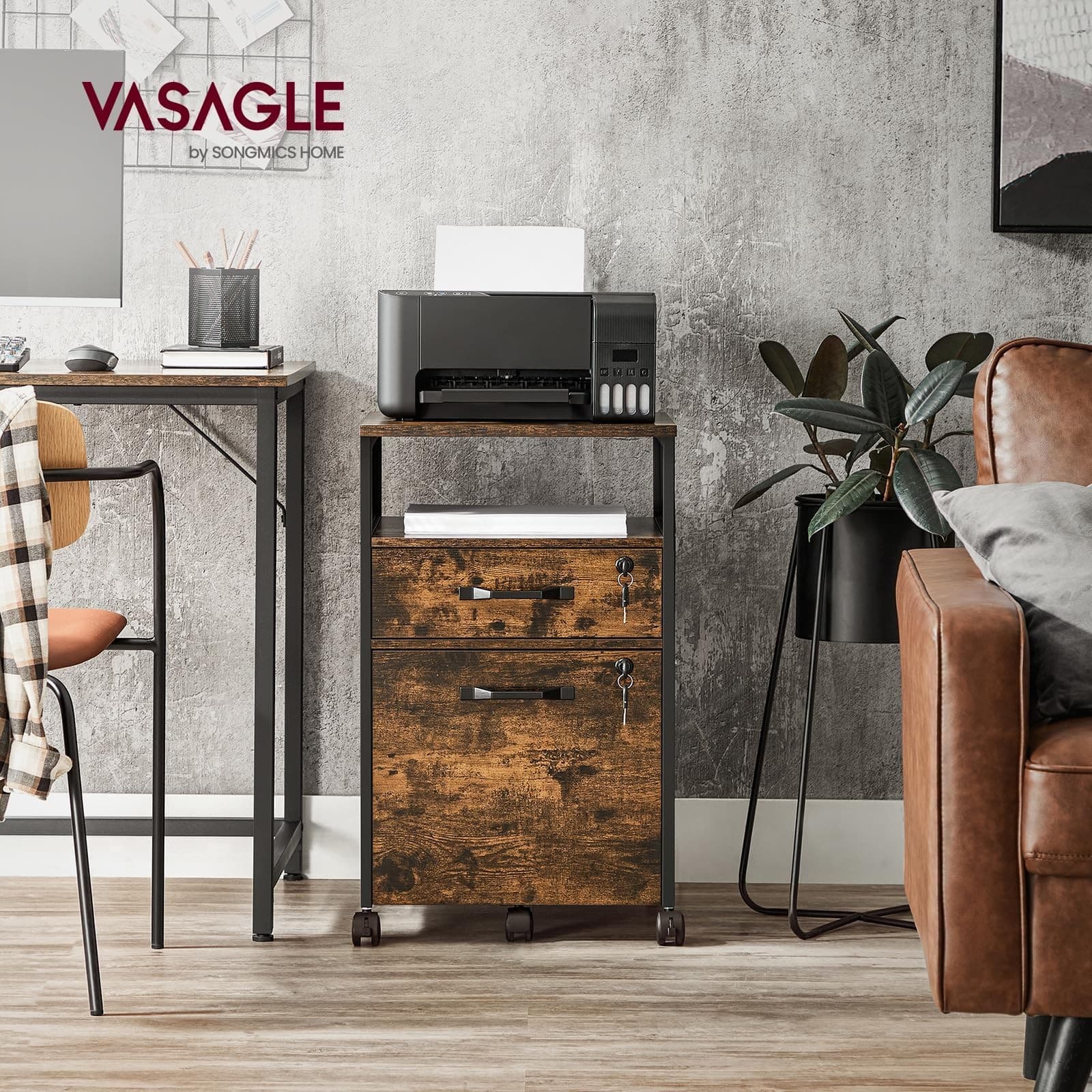 VASAGLE File Cabinet — Mobile Filing Cabinet - Thumbnail 14