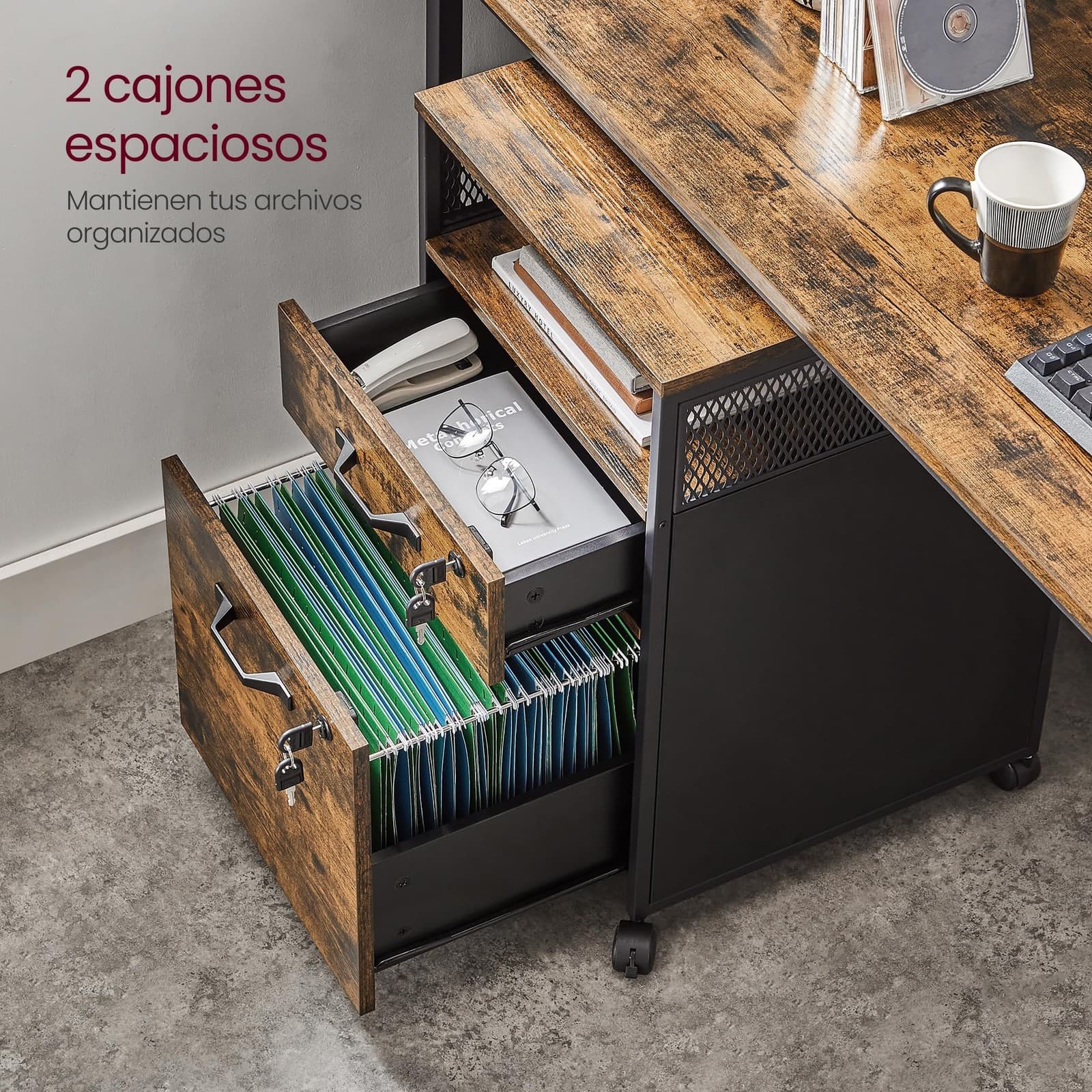 VASAGLE File Cabinet — Mobile Filing Cabinet - Thumbnail 17