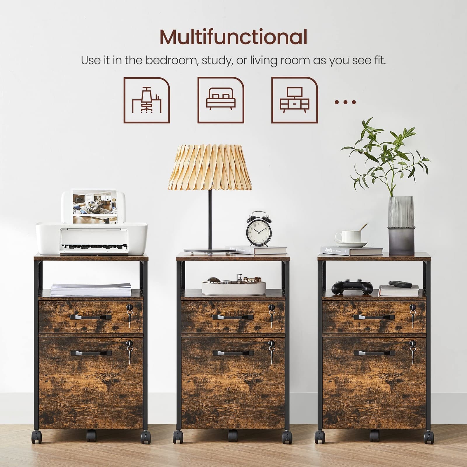 VASAGLE File Cabinet — Mobile Filing Cabinet - Thumbnail 21