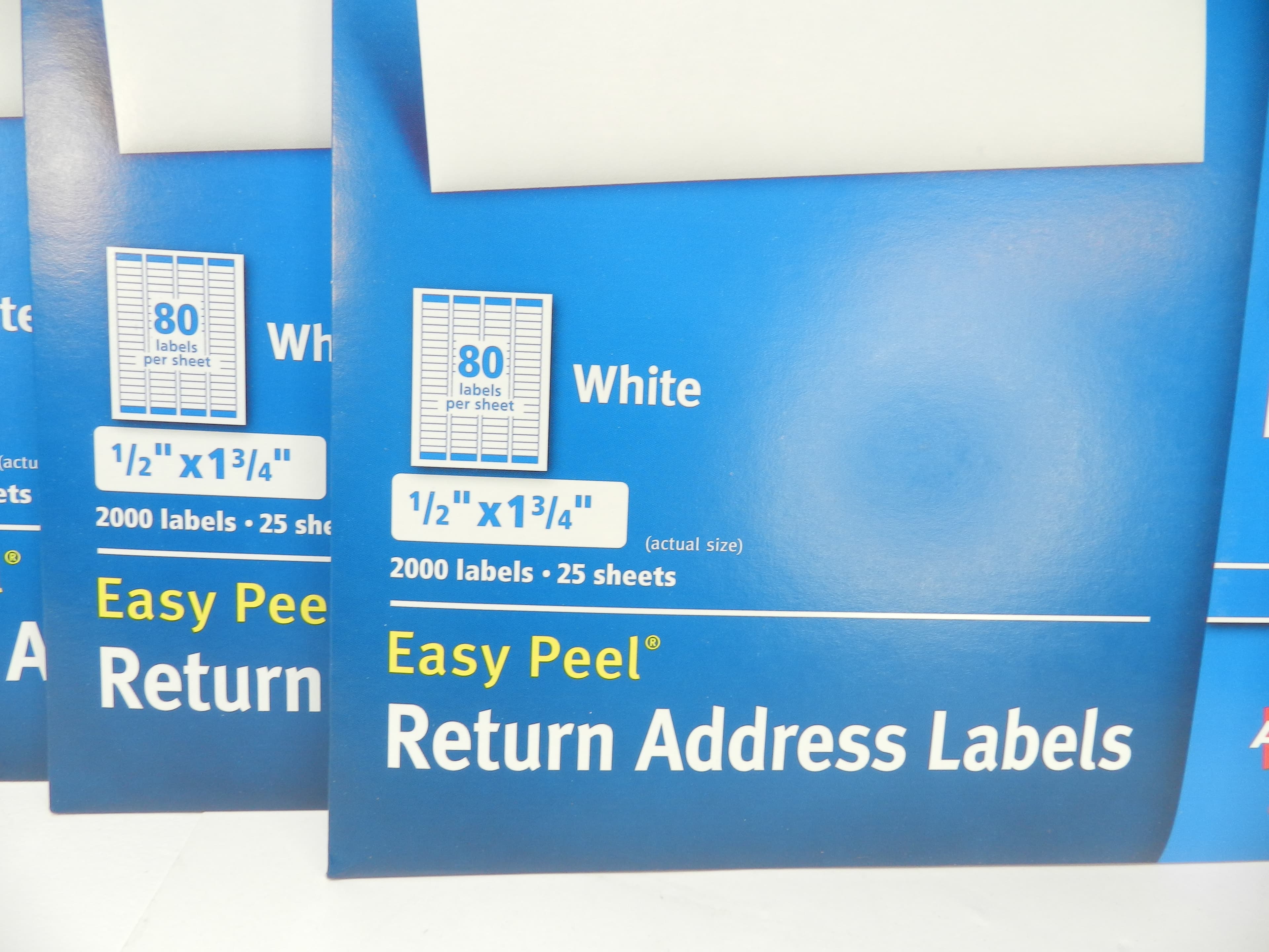 5 Pks Avery 8167 Return Adress Labels 1/2" x 1 3/4" 10,000 Labels (P93K) - Thumbnail 2