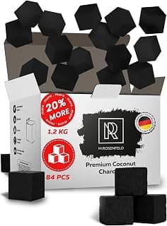 4 x 84 pcs Premium Hookah Charcoal — Hookah Coals for Hookah Coconut 25mm Cubes 84 pcs - 1.2 KG (2.6 lbs) Premium Quality 100%
