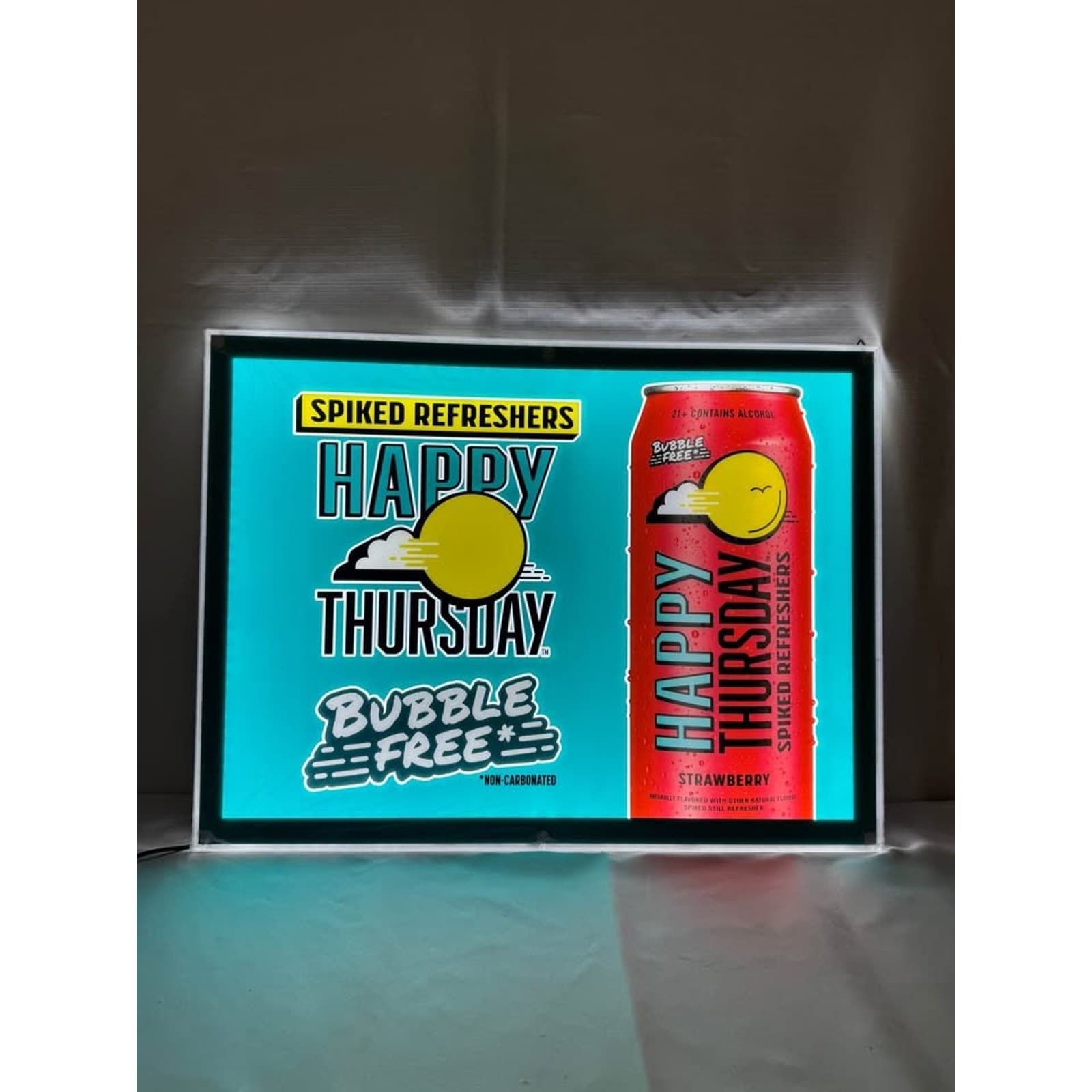 24”x18” Man Cave Happy Thursday Spiked Refreshers LED Sign Brand New