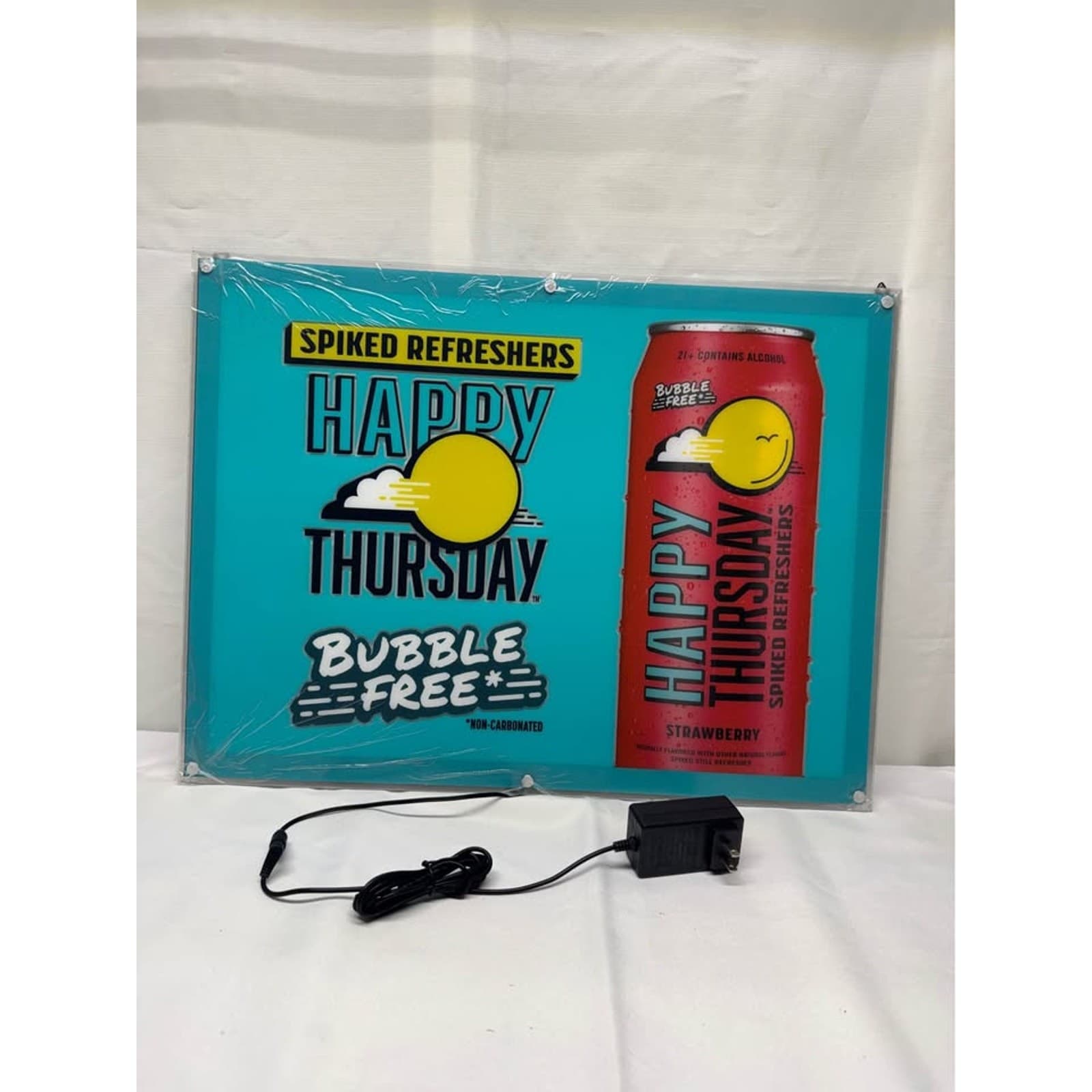 24”x18” Man Cave Happy Thursday Spiked Refreshers LED Sign Brand New - Thumbnail 3