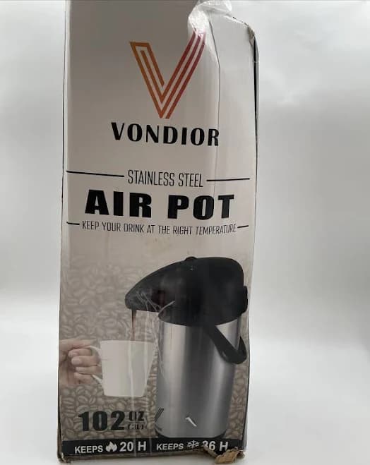 Vondior Stainless Steel Air Pot 85 oz - Thumbnail 2