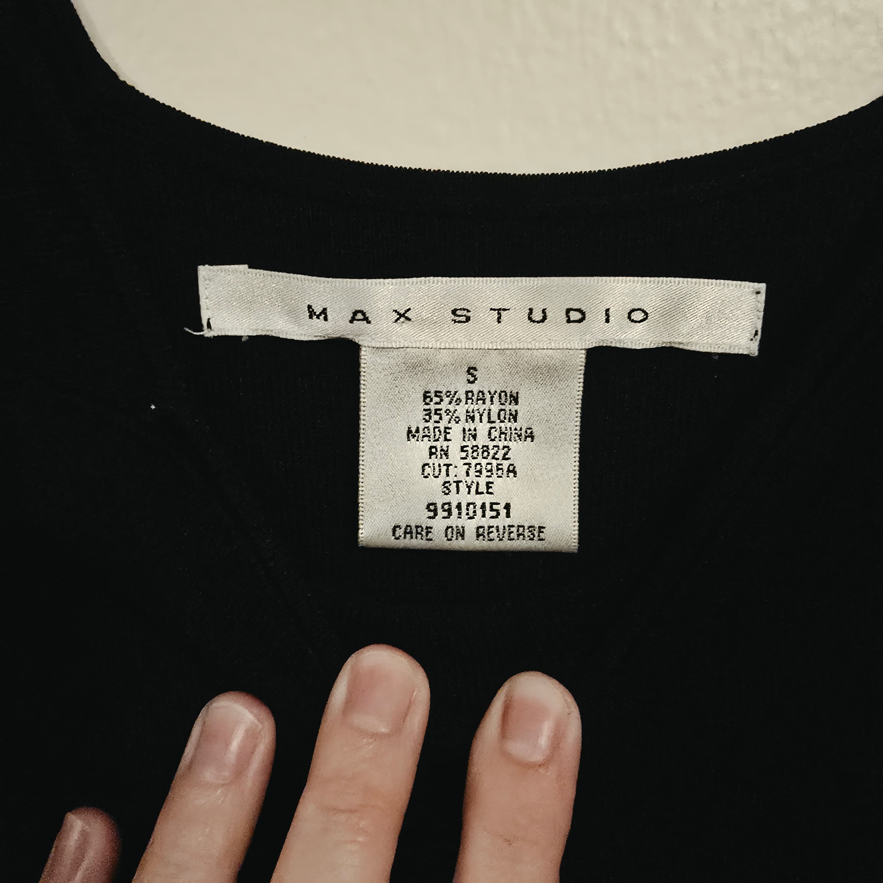 Max Studio Black Cap Sleeve Bodycon Dress Small - Thumbnail 3