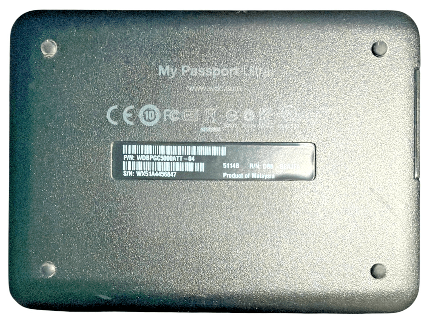 WD My Passport Ultra 500 GB external drive Silver no cable - Thumbnail 2