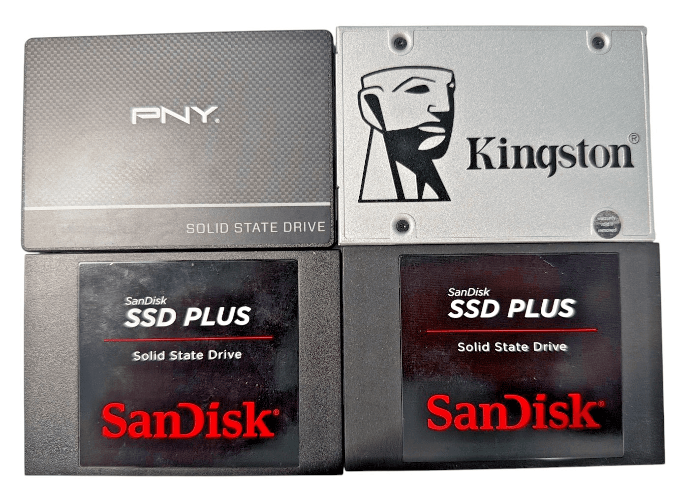 Lot of 4 mix brand 240 GB SSD 2.5
