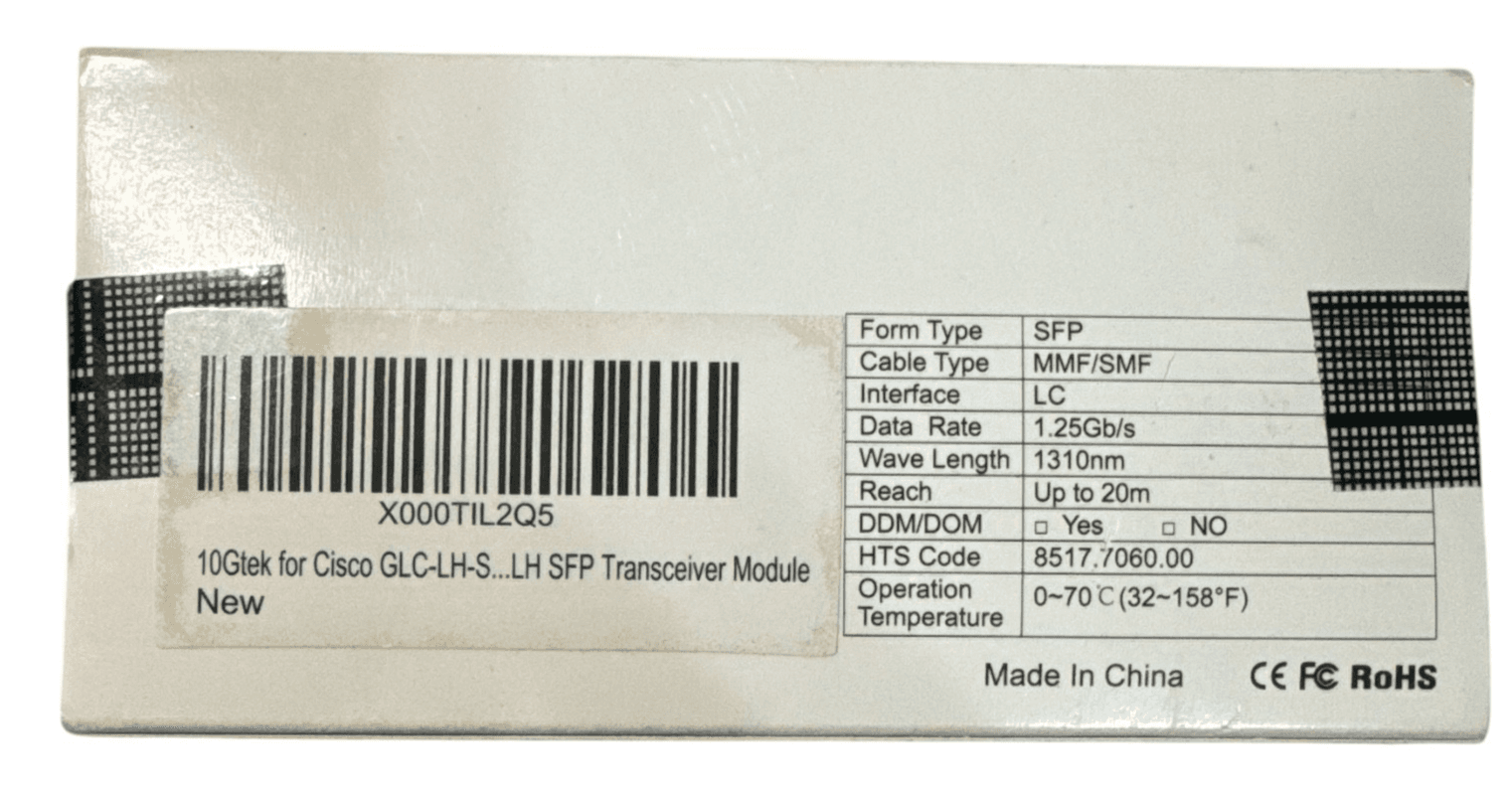 10GTEK ASF13-24-10-D SFP-LX 1310NM 10KM DDM TRANSCEIVER - Thumbnail 2