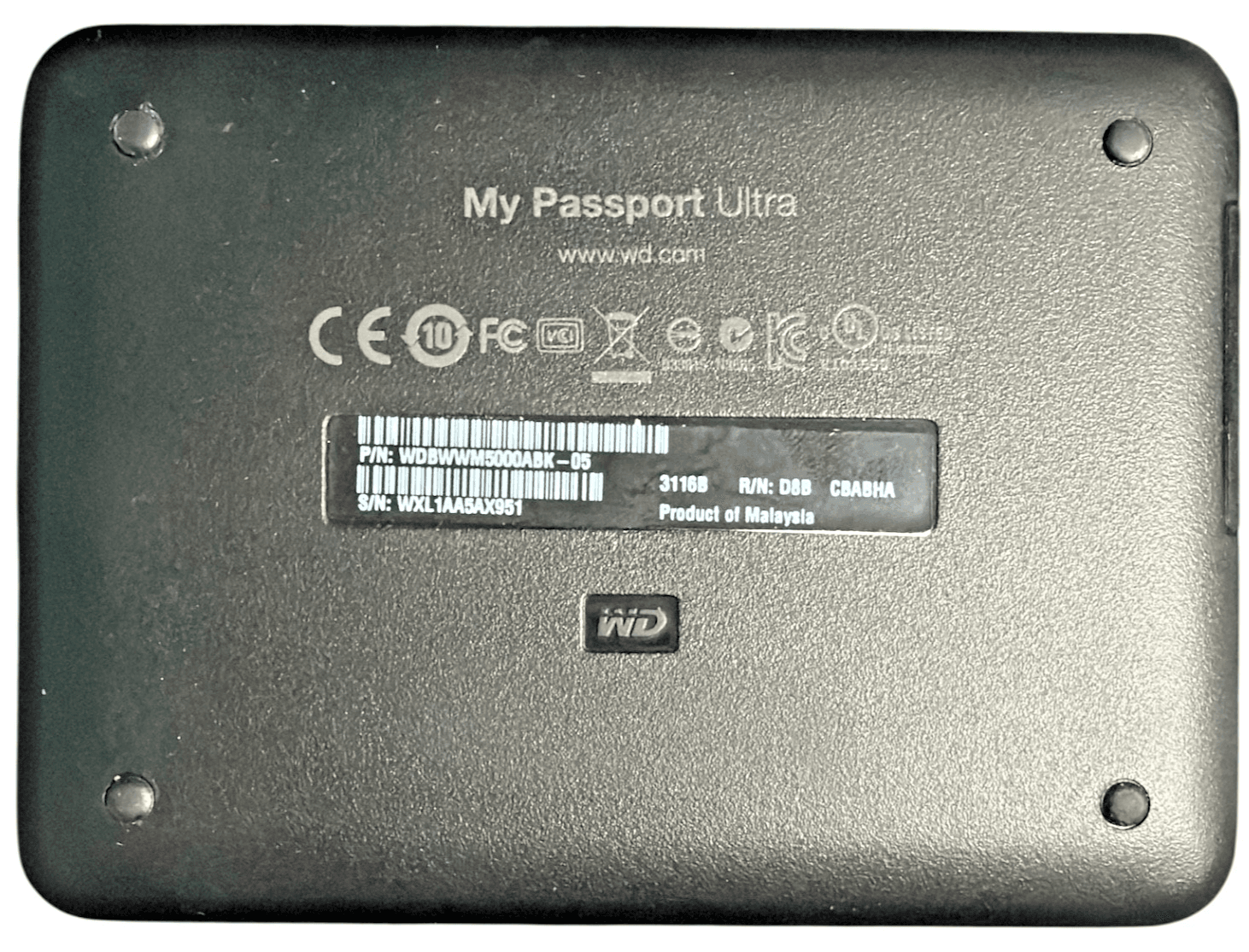 WD My Passport Ultra Portable External Hard Drive 500 GB no cable - Thumbnail 3