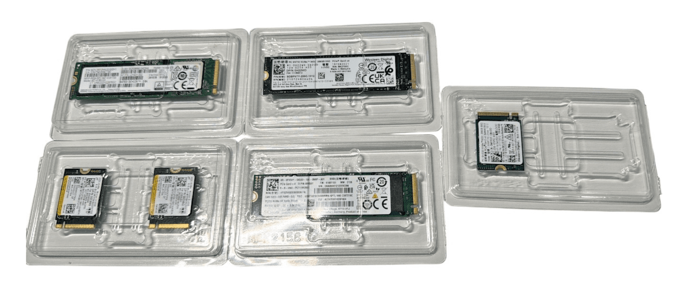 Lot of 6 3 x 512 gb & 3 x 256 gb NVMe M2 - Thumbnail 3