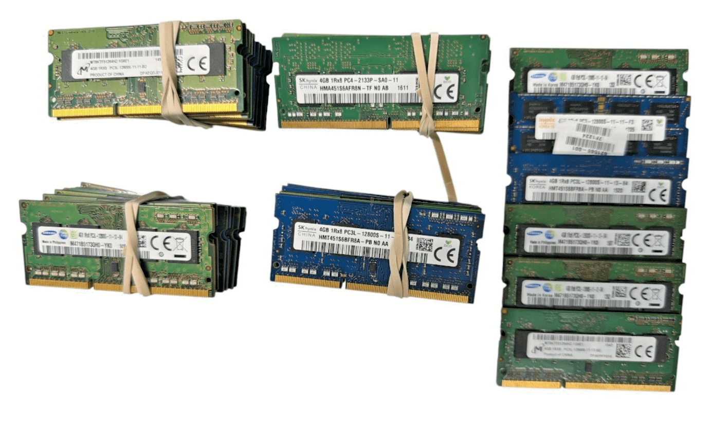 Lot of 46 4 gb 1Rx8 PC3L 12800S Laptop