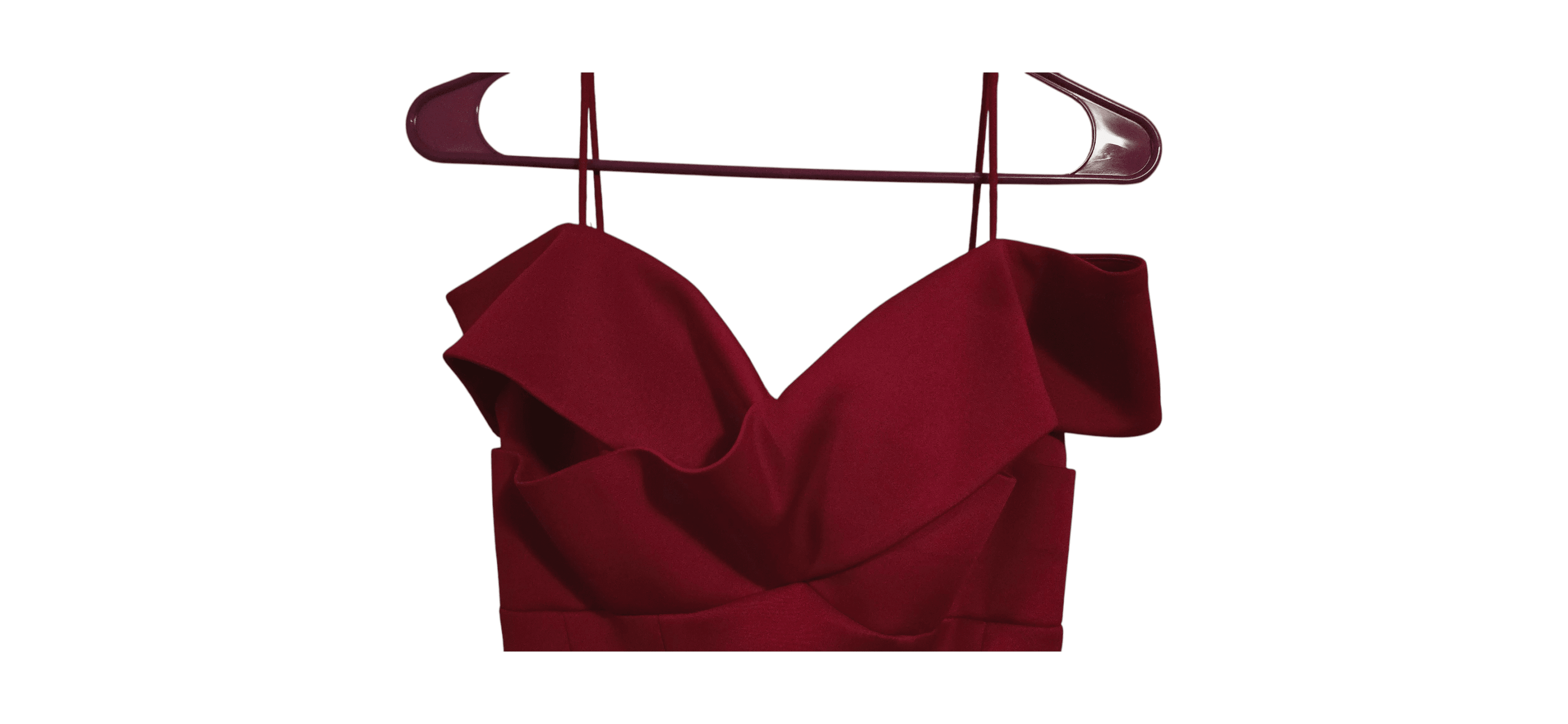 Morgan & Co. Red Off-Shoulder Formal Gown - Thumbnail 3