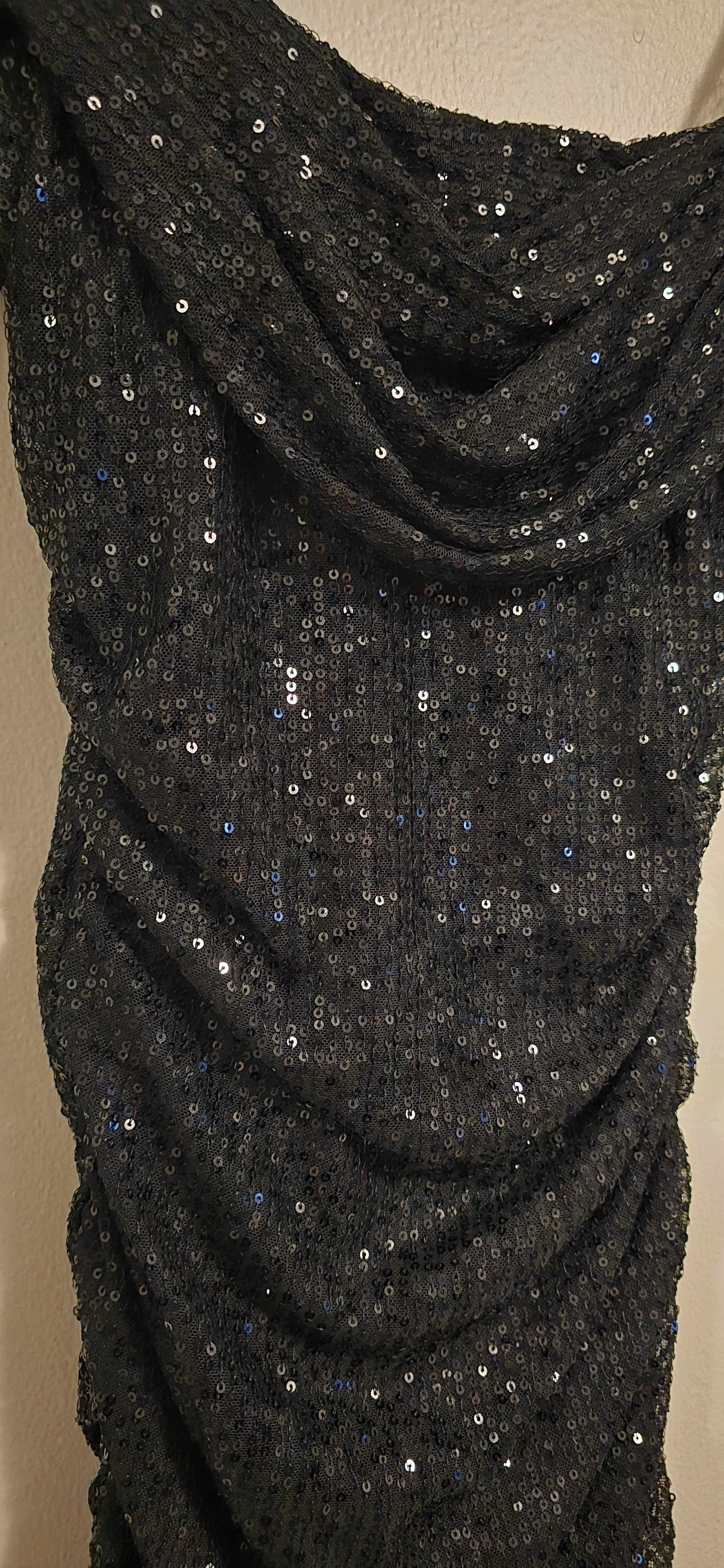 Hello Molly Black Sequin Off-Shoulder Mini Dress - Thumbnail 3