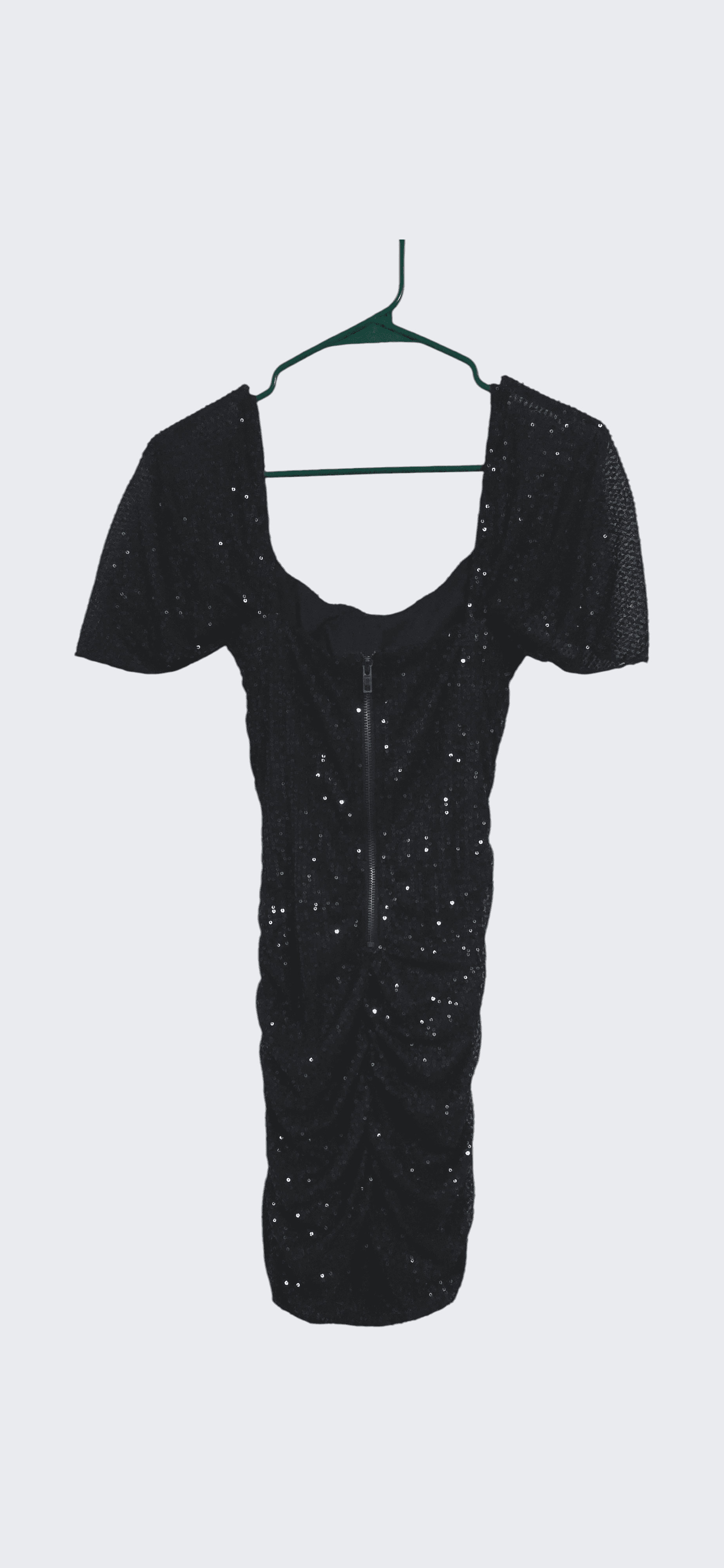 Hello Molly Black Sequin Off-Shoulder Mini Dress - Thumbnail 2