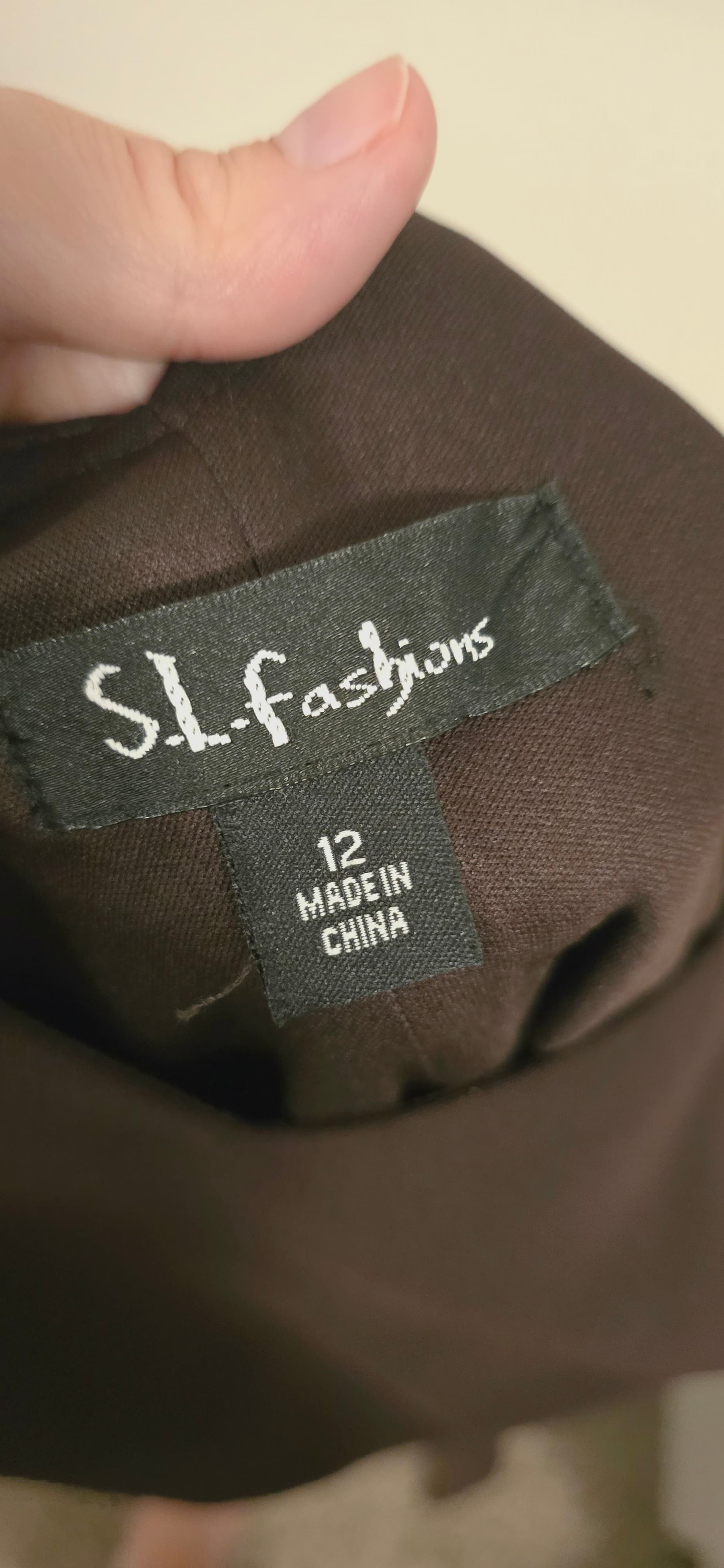 S.L. Fashions Brown Sleeveless Flared Dress Size 12 - Thumbnail 4