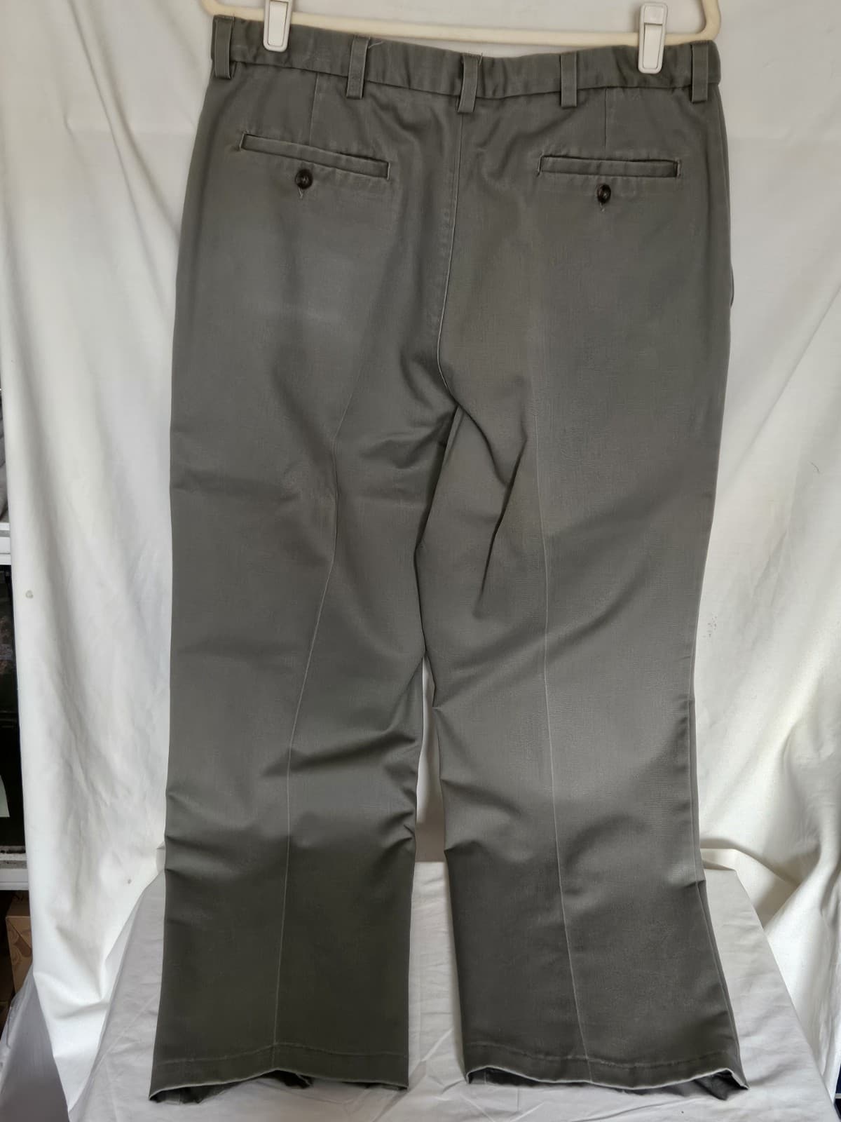 Haggar Black Label 36x32 Olive/Gray Classic Fit Business Work Trousers Pants - Thumbnail 2