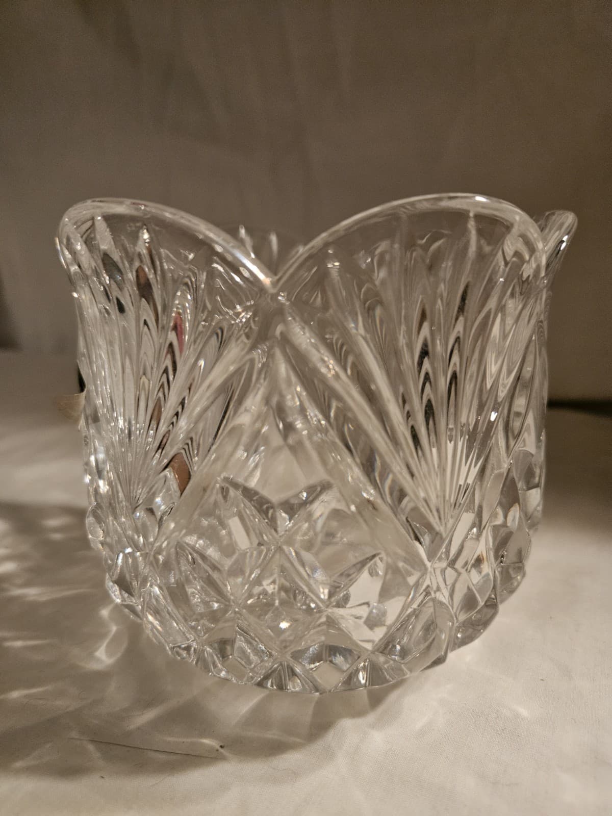Shannon Lead Crystal Pineapple patterned Candy dish bowl candle holder vase EUC - Thumbnail 2