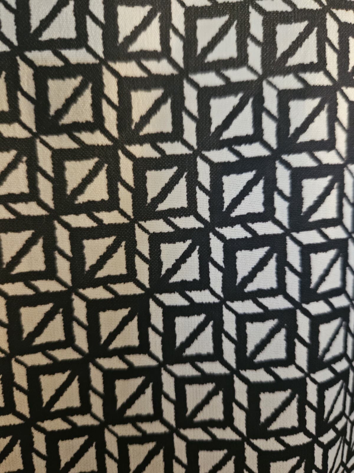 Catherines 3X 26/28W Black White Square Shark bite Top Blouse Career Business - Thumbnail 3