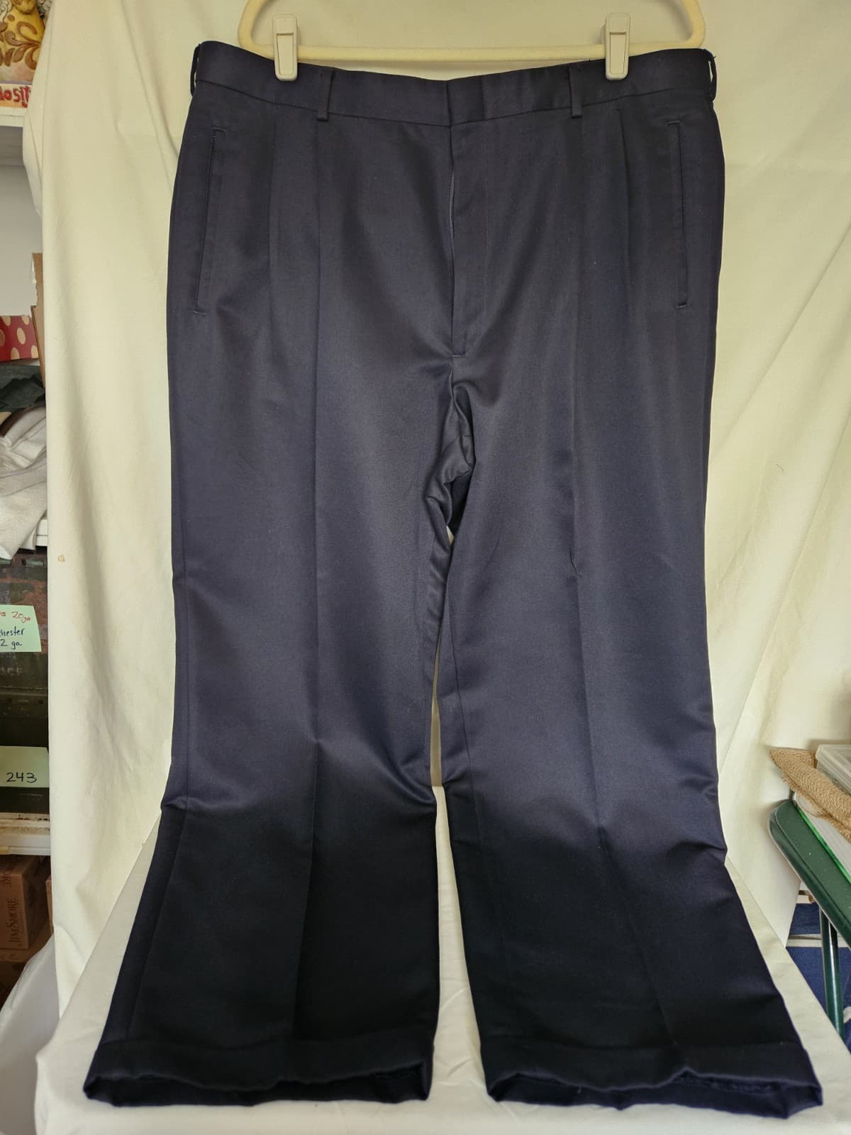 Roundtree & Yorke 40x30 Navy Blue Classic Fit Business Dress Work Pants