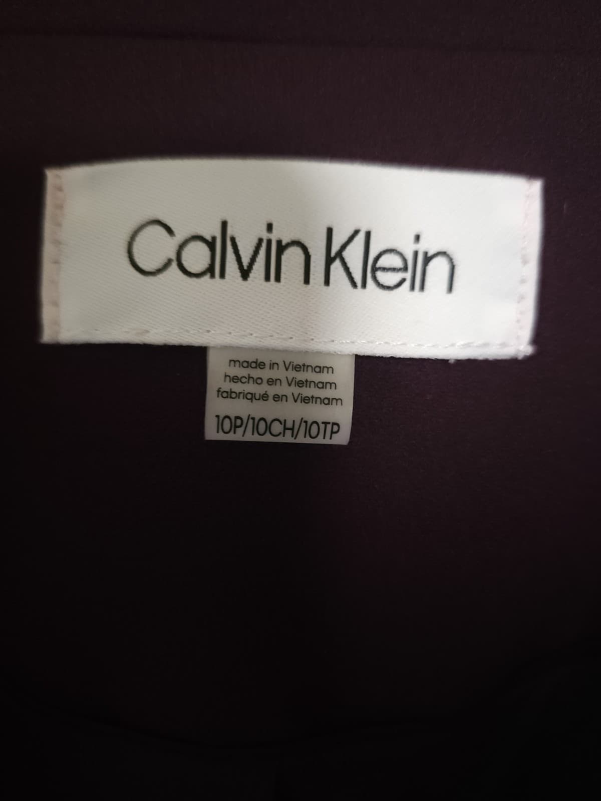 Calvin Klein 10P Purple Plum Tailored Career Business Open Blazer Jacket L/s - Thumbnail 4