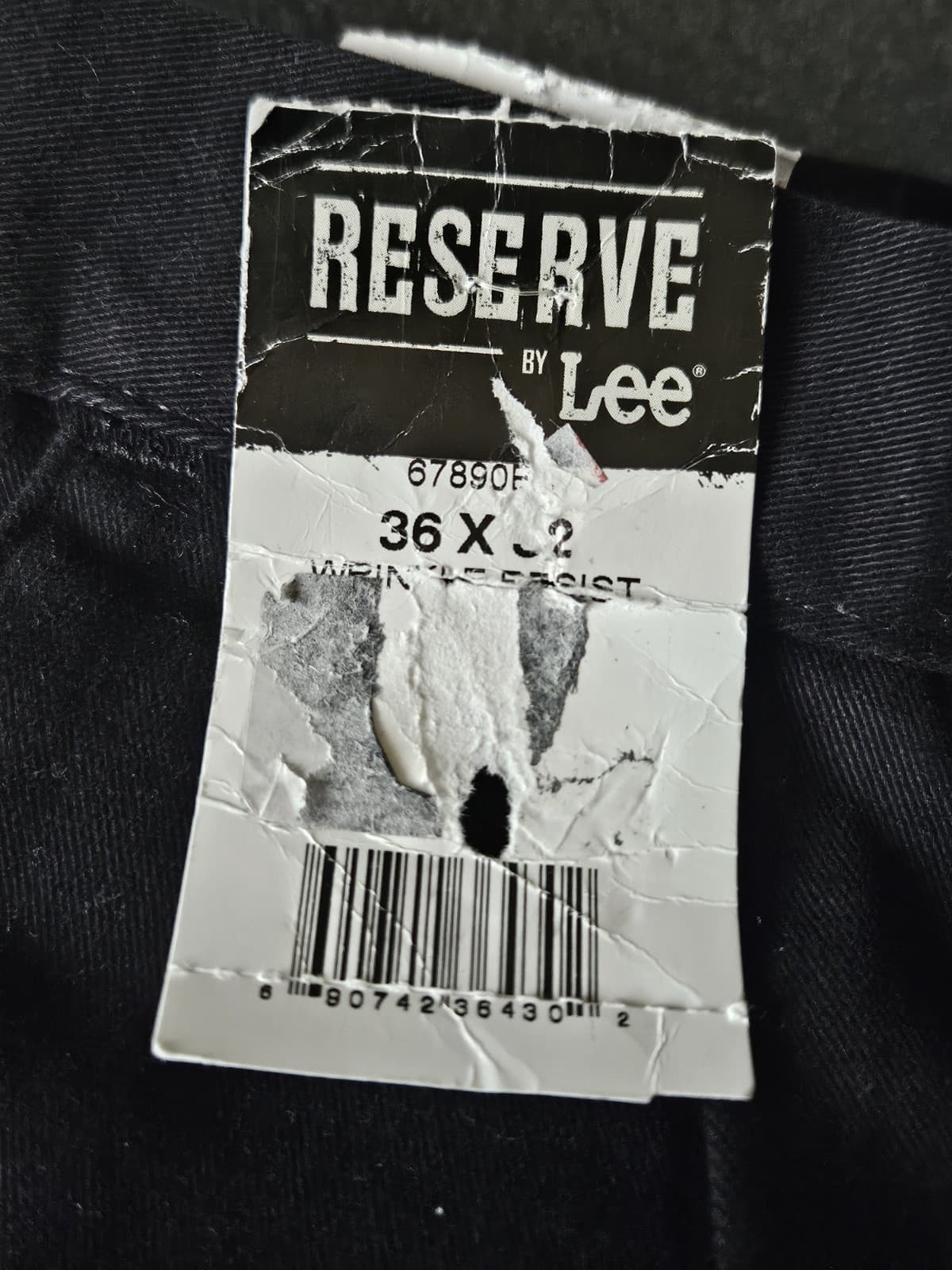 Reserve by LEE 36x32 Black Relaxed Fit Pleated Soft Business Trousers Pants - Thumbnail 4