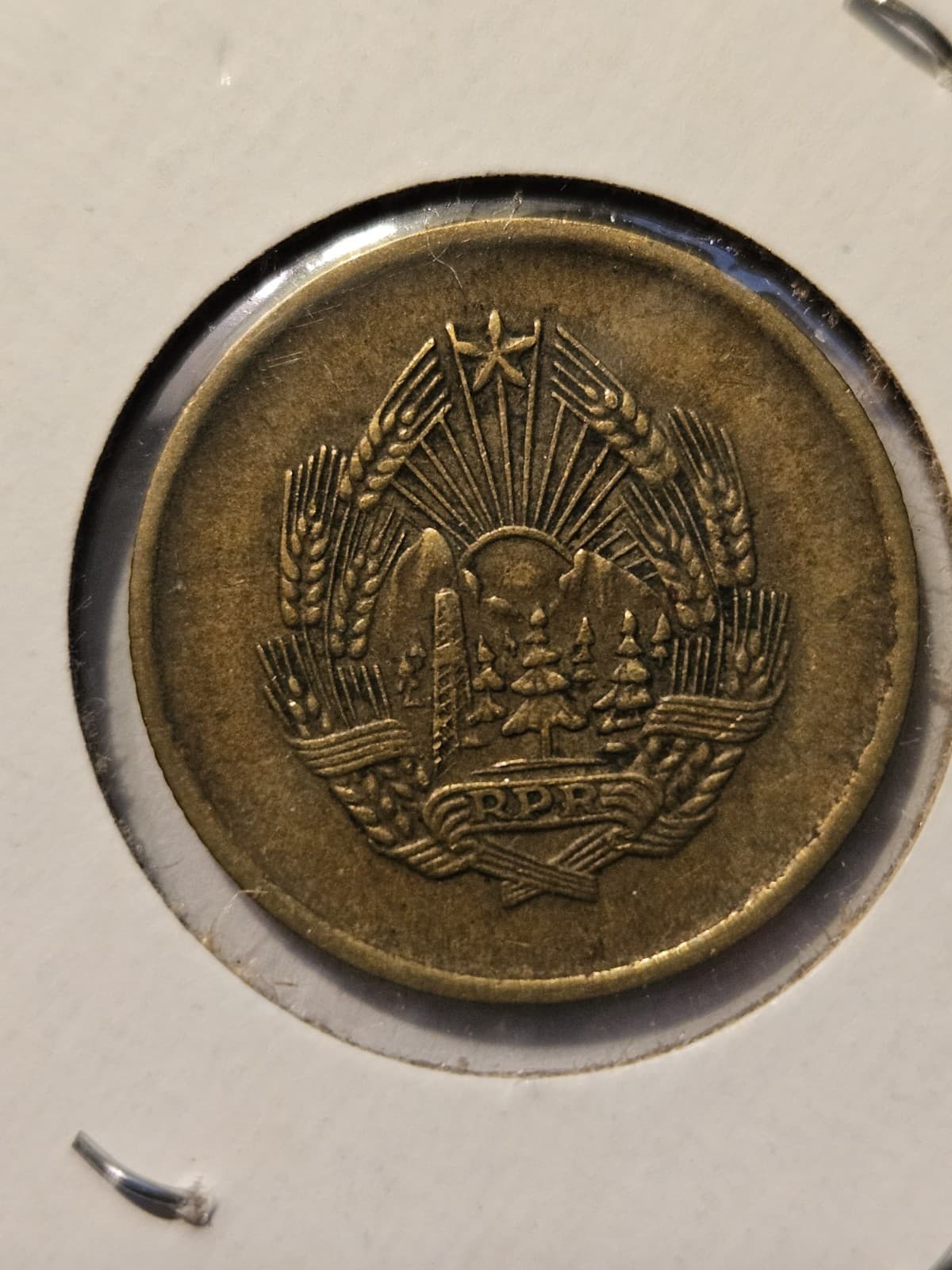 1954 Romania 5 Bani Coin - Thumbnail 3