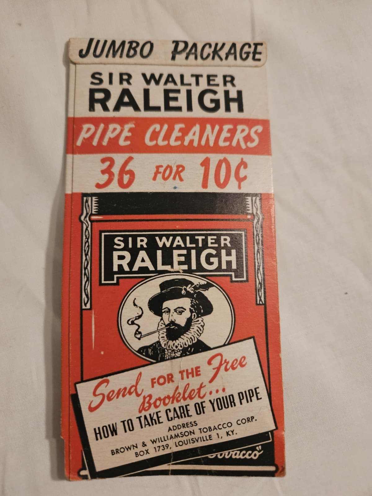 Vintage Jumbo Package Sir Walter Raleigh Pipe Cleaners 36 for 10 Cents - has 8 - Thumbnail 2