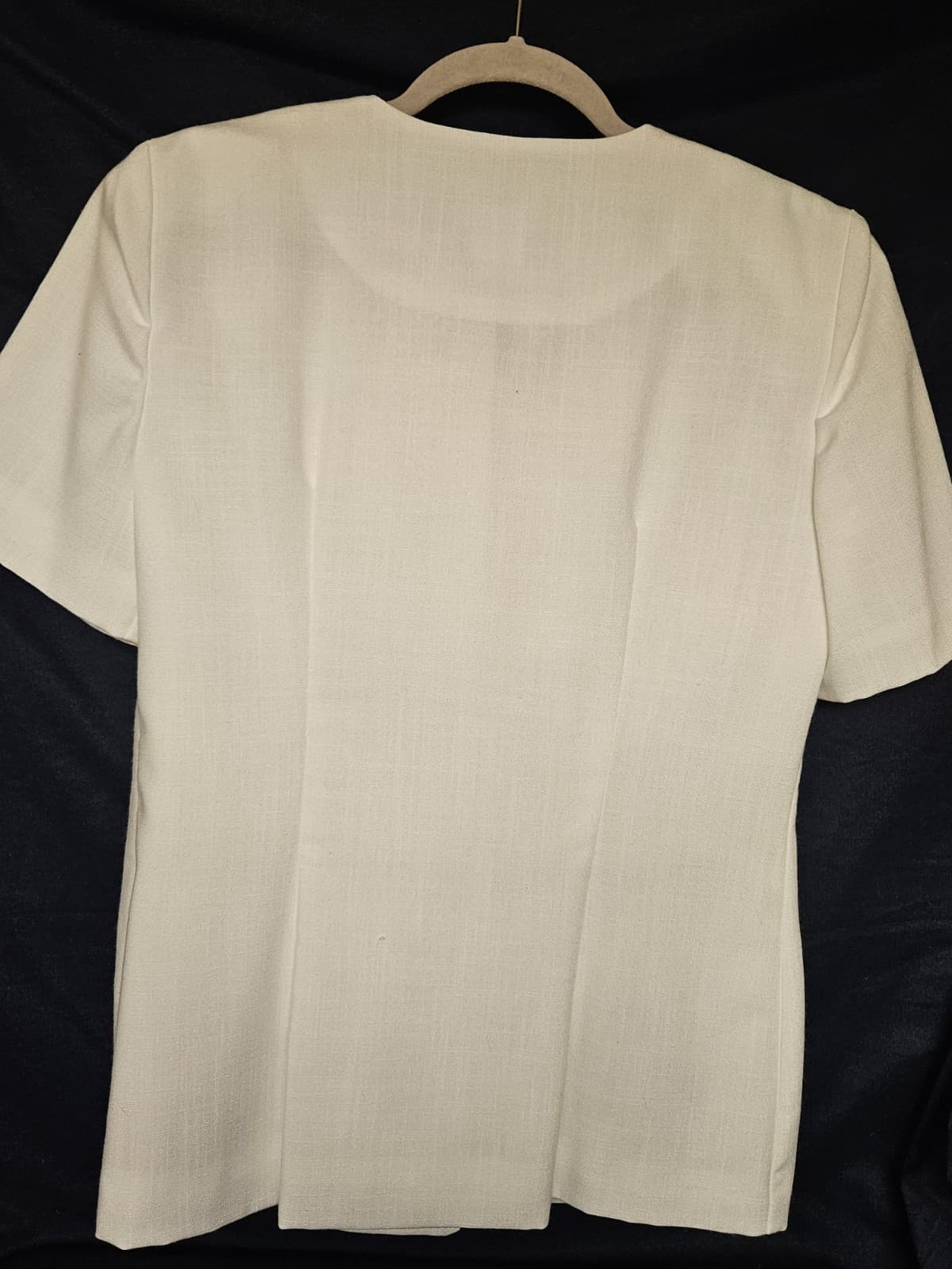 Leslie Fay Sz 8 Tailored White Linen Business Career Blazer Suit Jacket S/s - Thumbnail 2