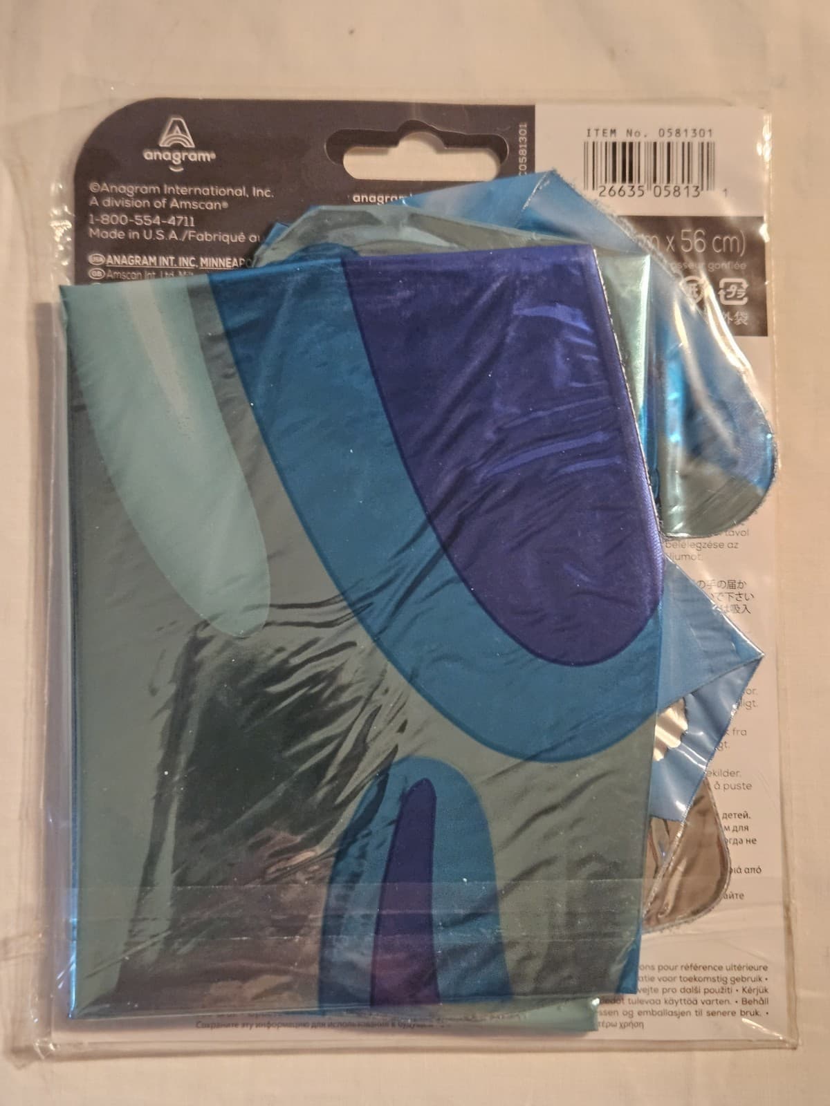 NEW Anagram Tropical 37" Microfoil Mylar Blue DOLPHIN Shaped Balloon - Thumbnail 2