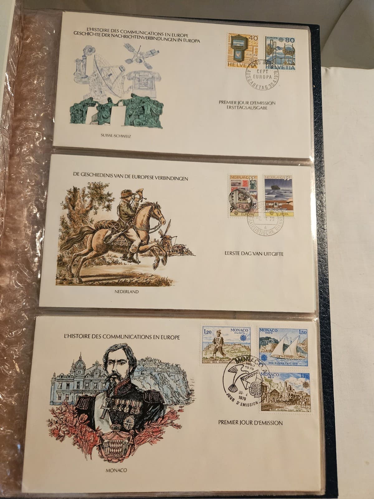 1979 History of Communications in Europe First Day Cover Collection 30 Stamps - Thumbnail 7