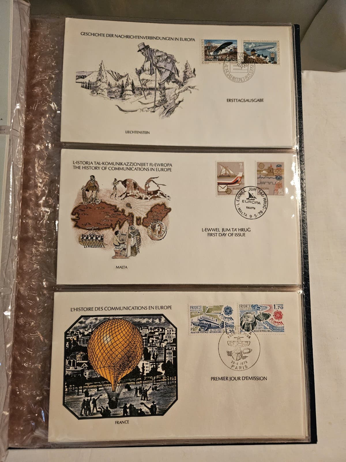 1979 History of Communications in Europe First Day Cover Collection 30 Stamps - Thumbnail 4