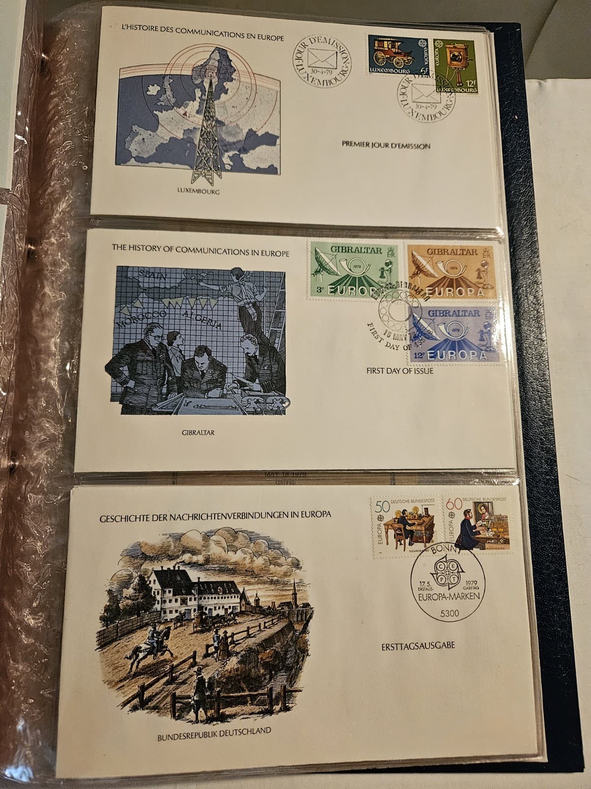 1979 History of Communications in Europe First Day Cover Collection 30 Stamps - Thumbnail 9