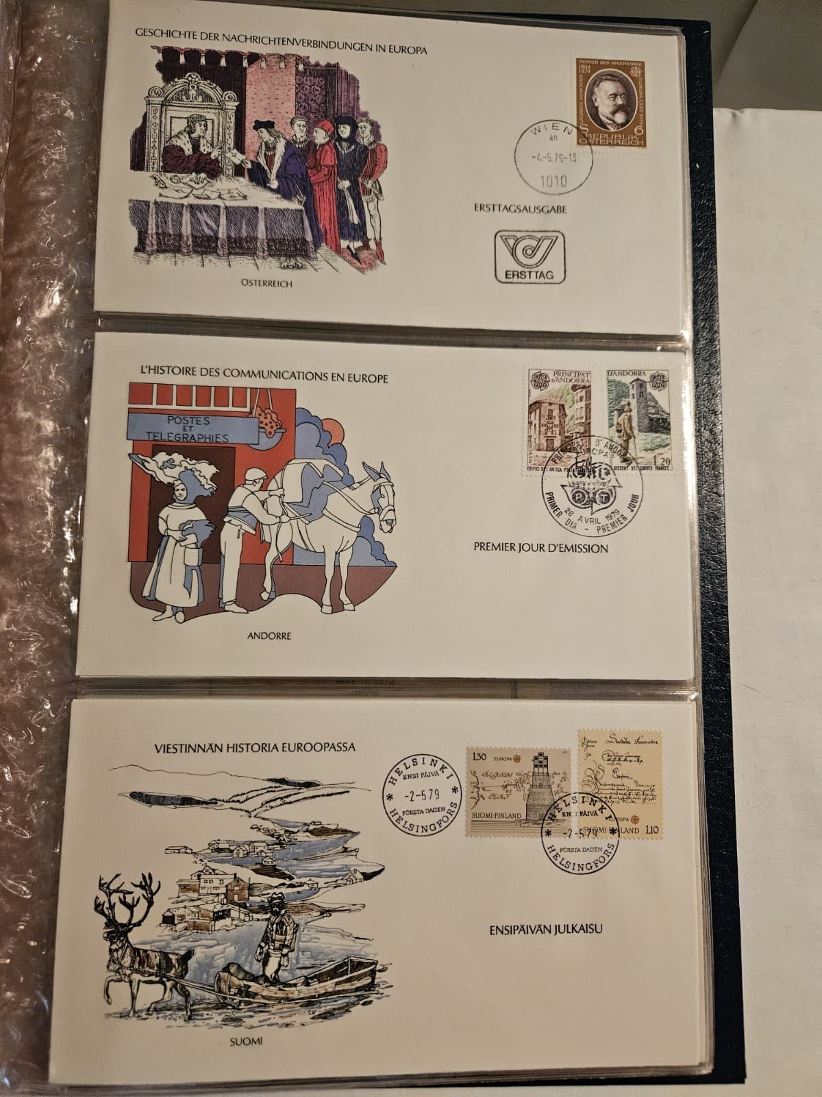 1979 History of Communications in Europe First Day Cover Collection 30 Stamps - Thumbnail 8