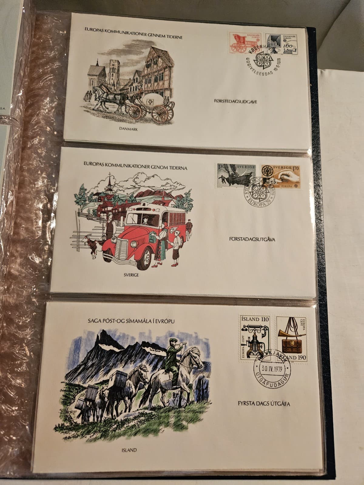 1979 History of Communications in Europe First Day Cover Collection 30 Stamps - Thumbnail 6