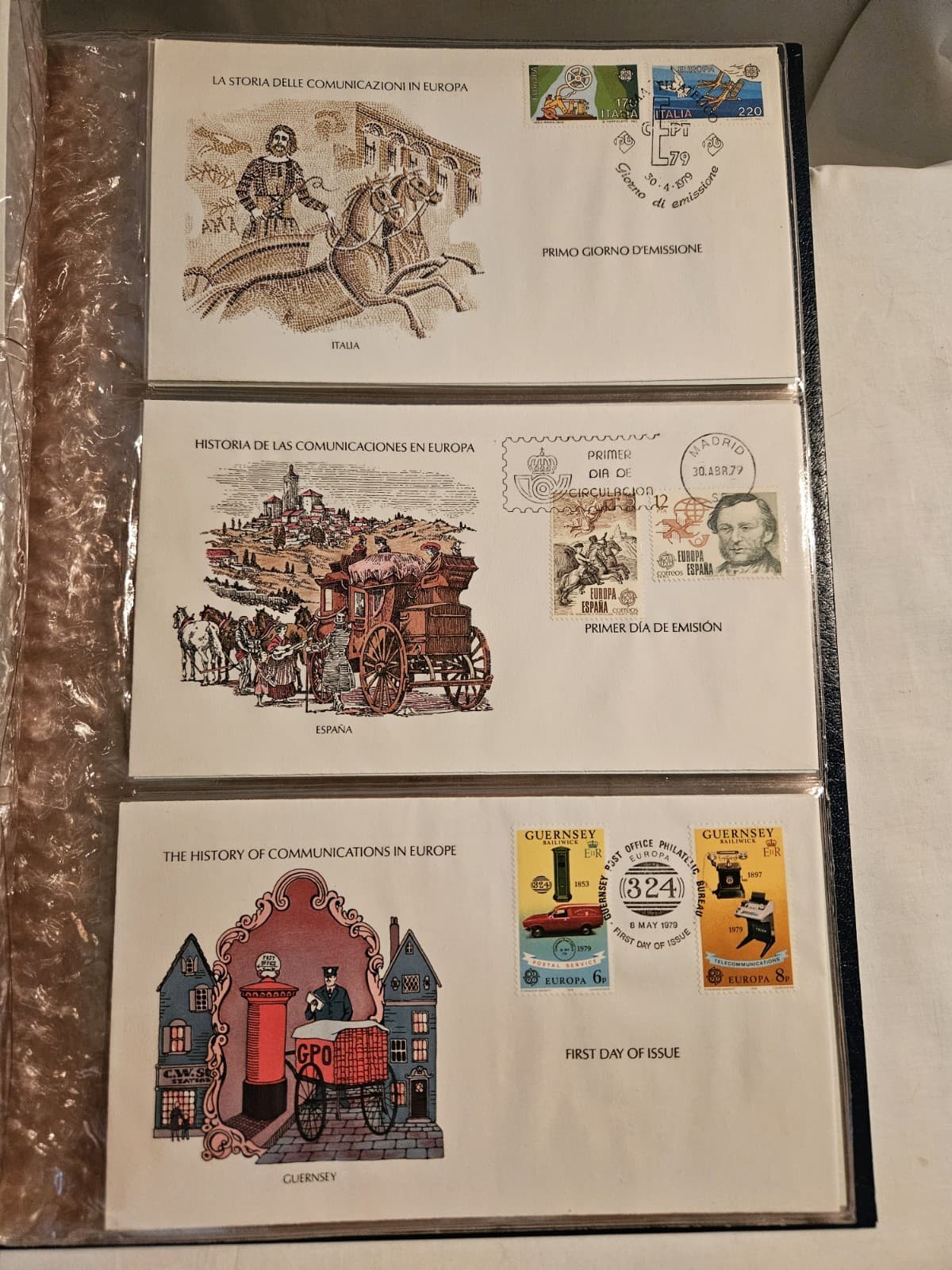 1979 History of Communications in Europe First Day Cover Collection 30 Stamps - Thumbnail 5