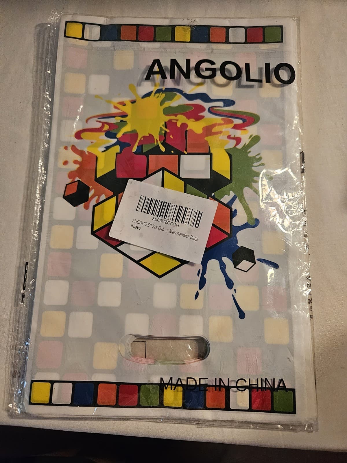 NEW Angolio Rubiks Cube Style Party Gift Bags Qty. 35