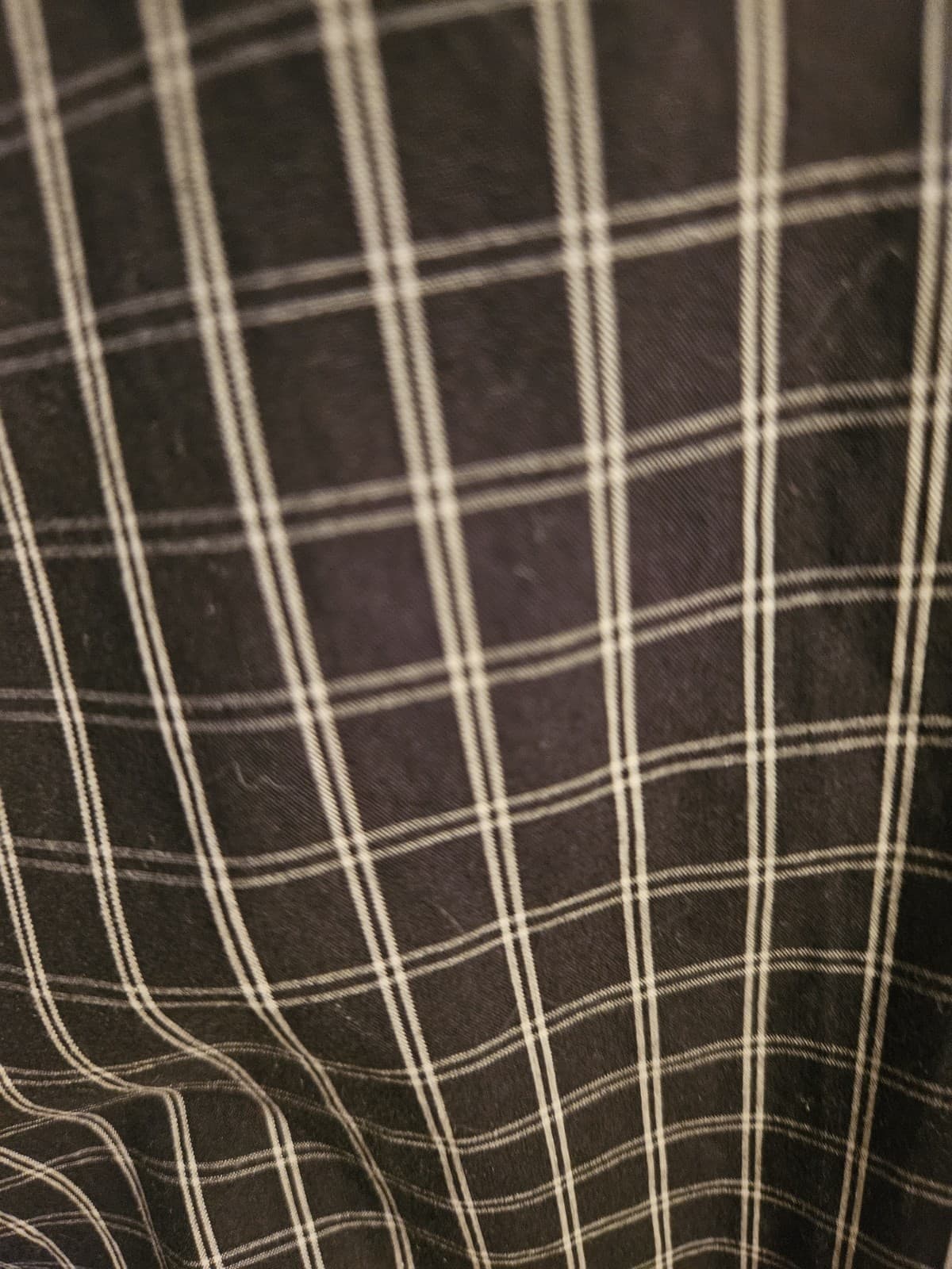 NWOT George Mens Large Black & White Check Dress Business Shirt L/s --42/44 - Thumbnail 3