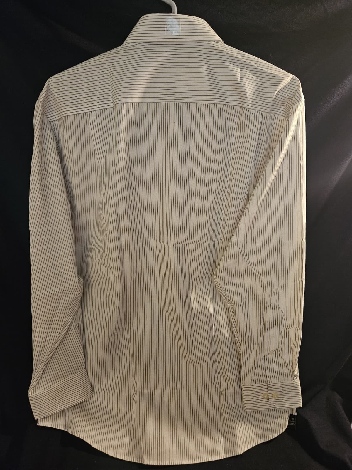 NWT Apt 9 Mens Large White Pin Stripe Dress Business Shirt L/s --16.5 --32/33 - Thumbnail 2