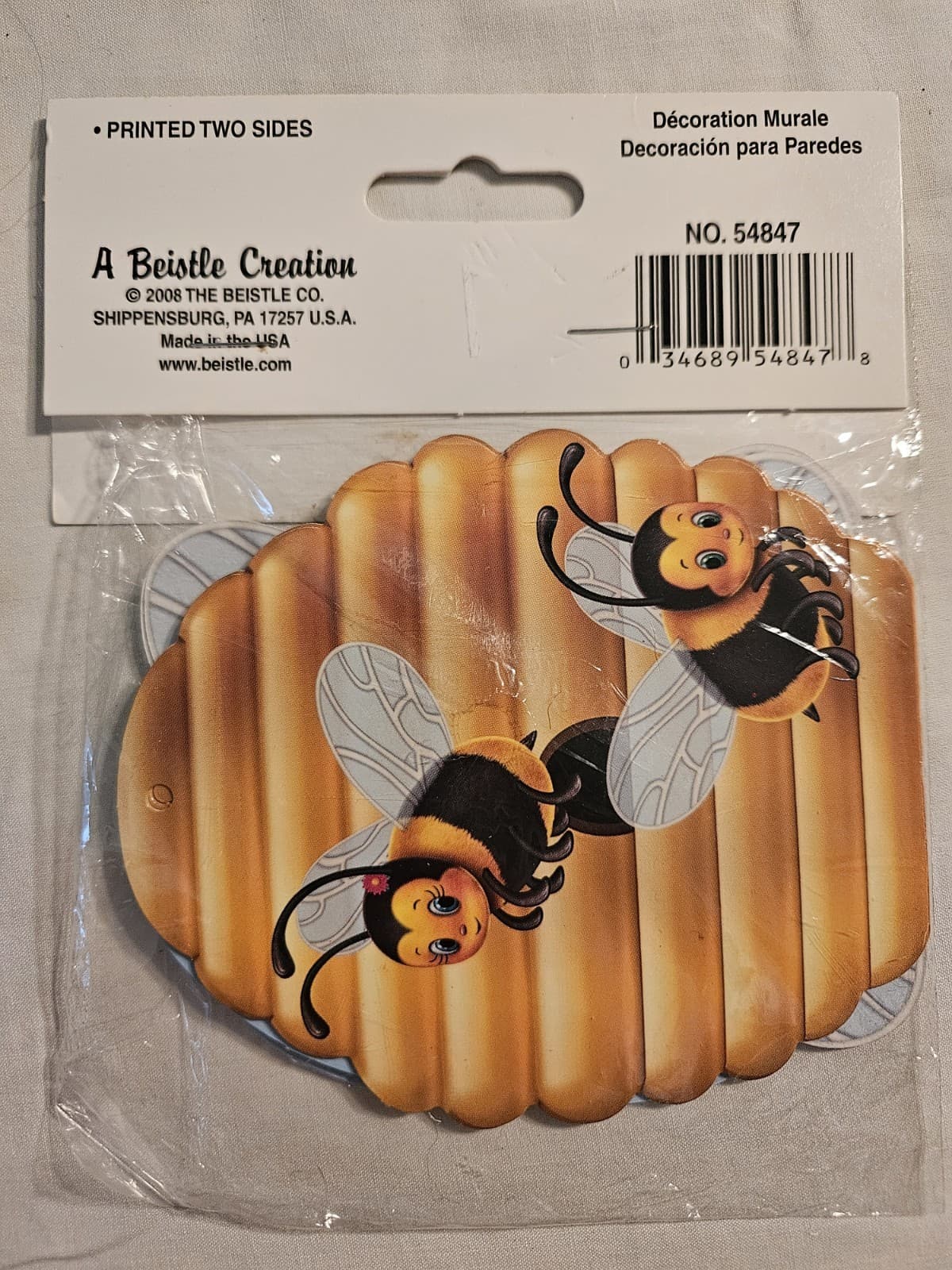 NEW 10 Mini BEE & Beehive Cardboard Cutouts Scrapbooking Teacher School Crafts - Thumbnail 2