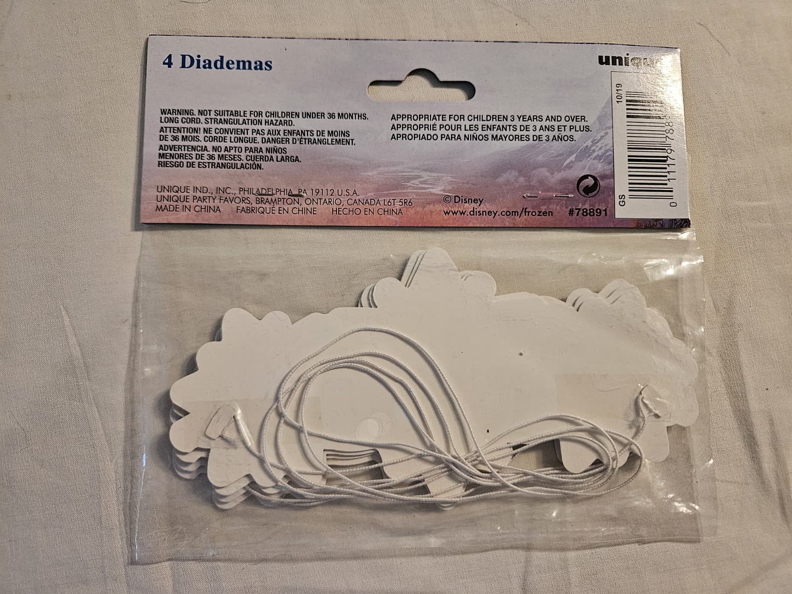 NEW Disney Frozen II Set 4 Cardboard Snowflake Headbands - Thumbnail 2
