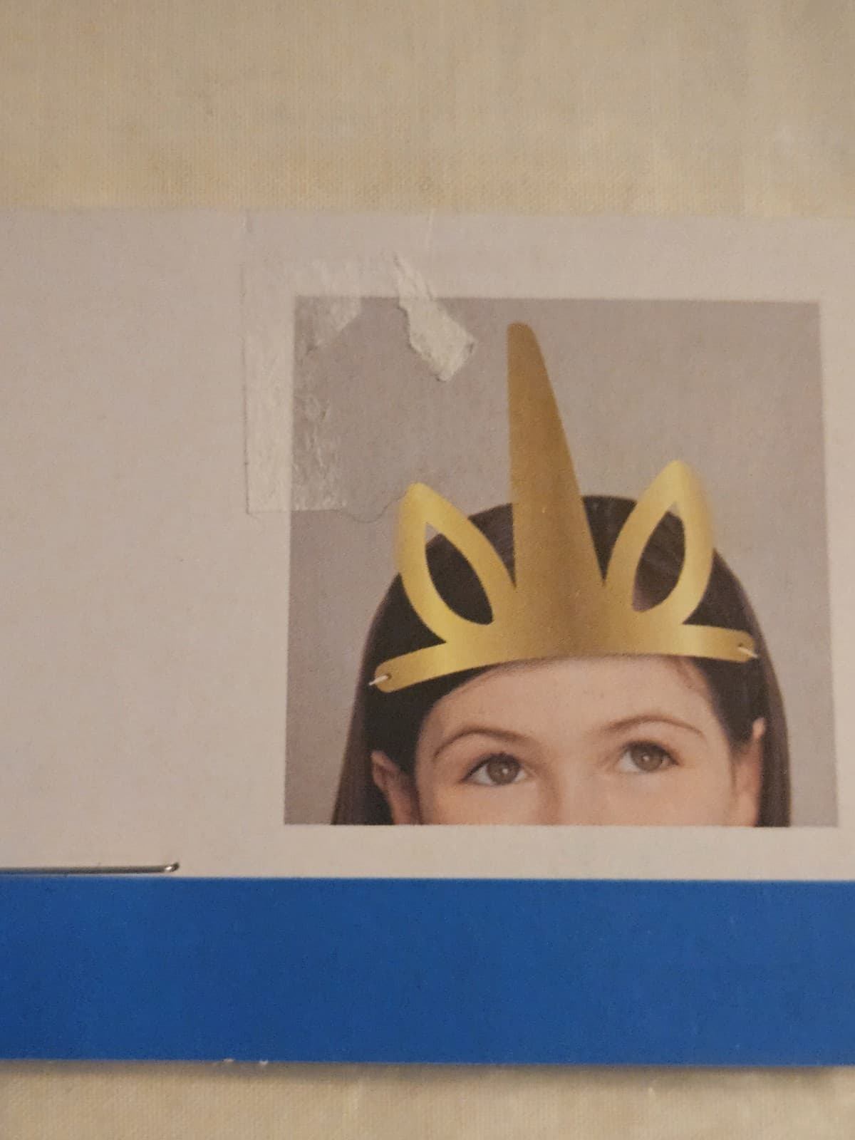 NEW 321 Party Set 4 Cardboard Gold Unicorn Headbands - Thumbnail 2