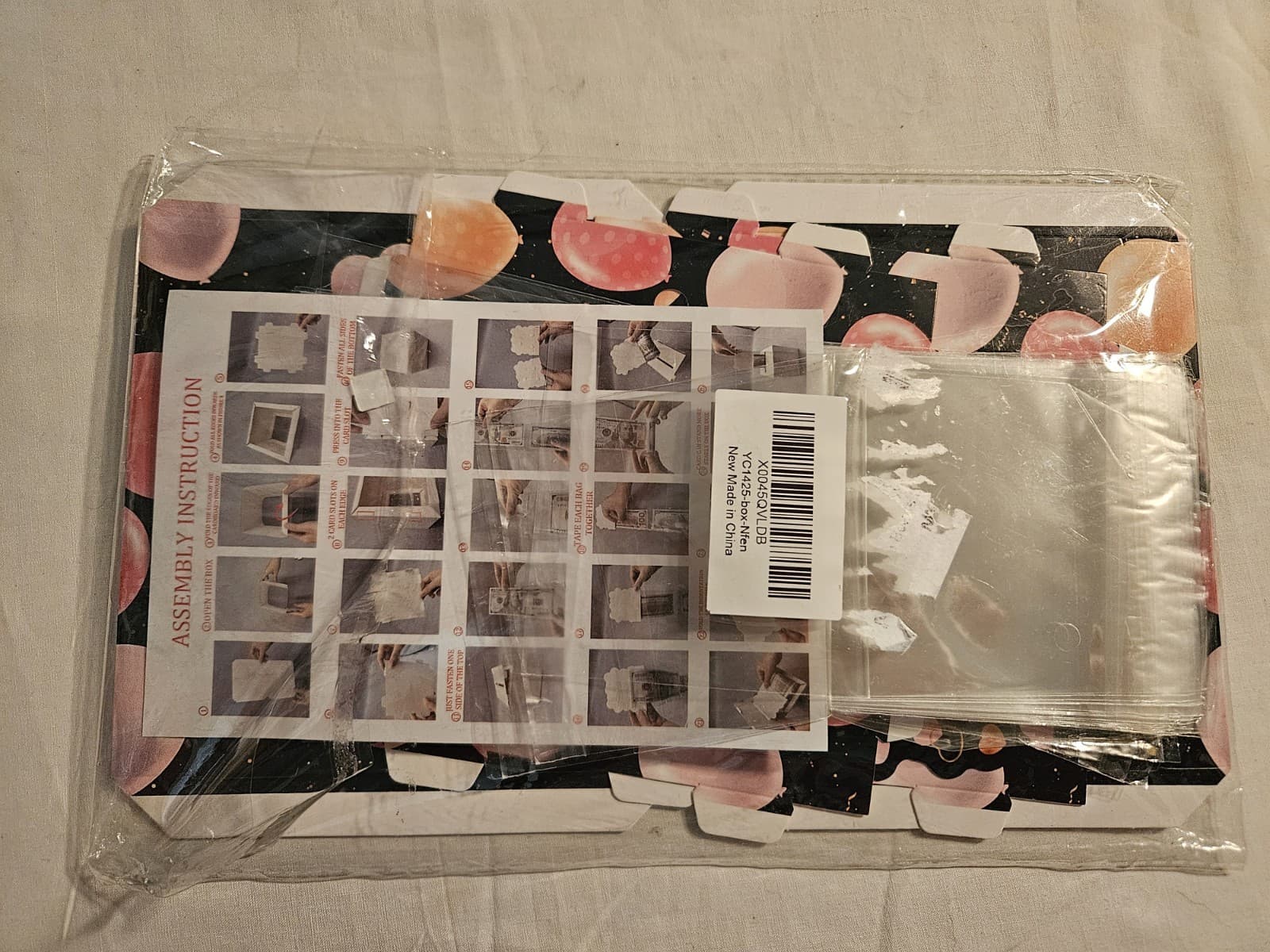 NEW Pink Happy Birthday Square Money Cash Pull Out Surprise DIY Box - Thumbnail 4