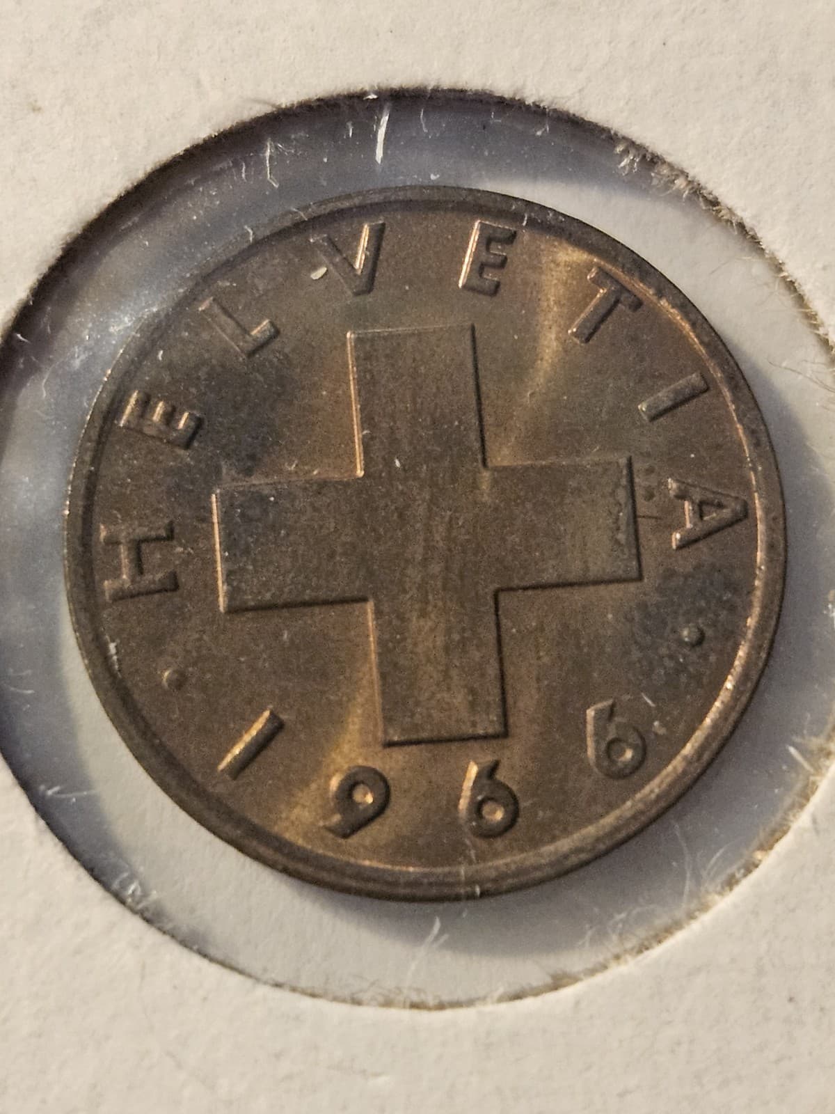 1966-B Switzerland 1 Rappen Coin - Thumbnail 3