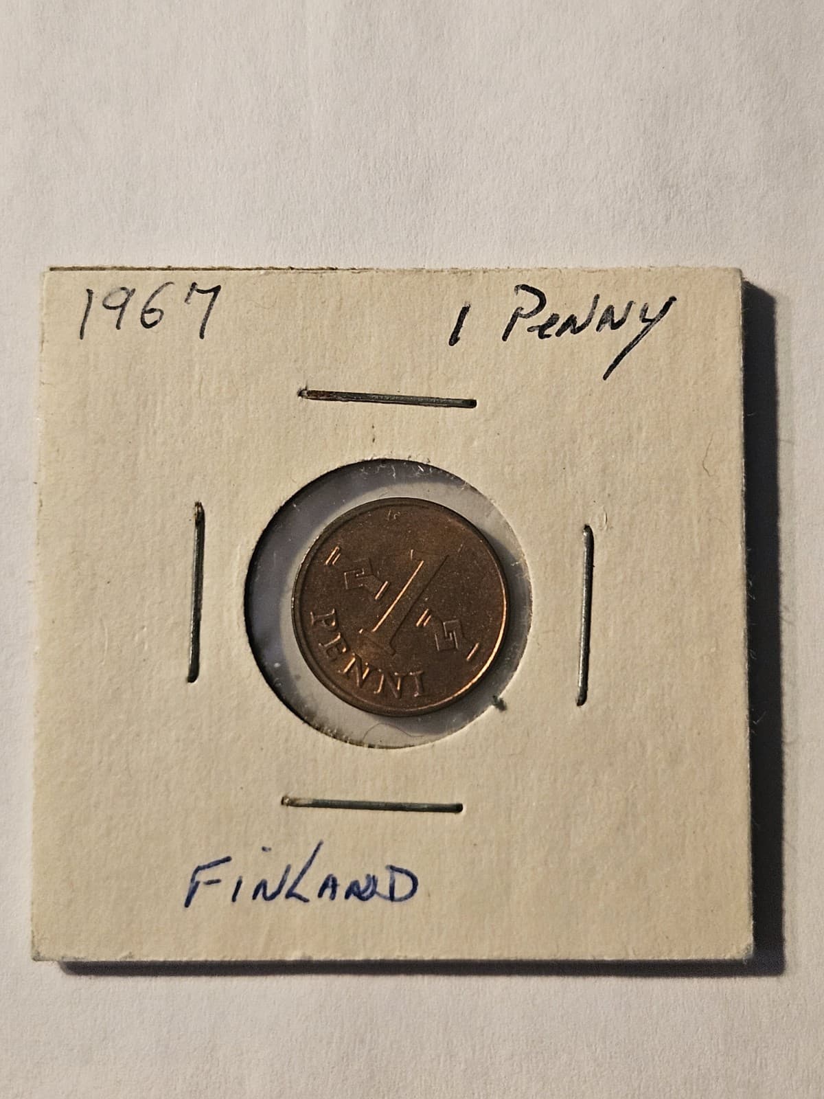 1967 Finland 1 Penni Coin