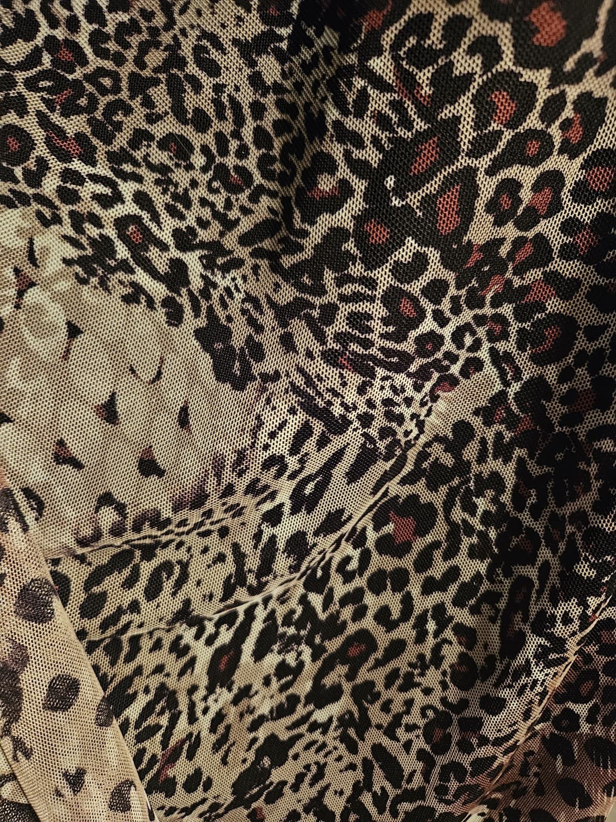 NWT Chico's Sz 3 (XL) Animal Print Tiger Leopard Snake Top Blouse L/s mock neck - Thumbnail 3