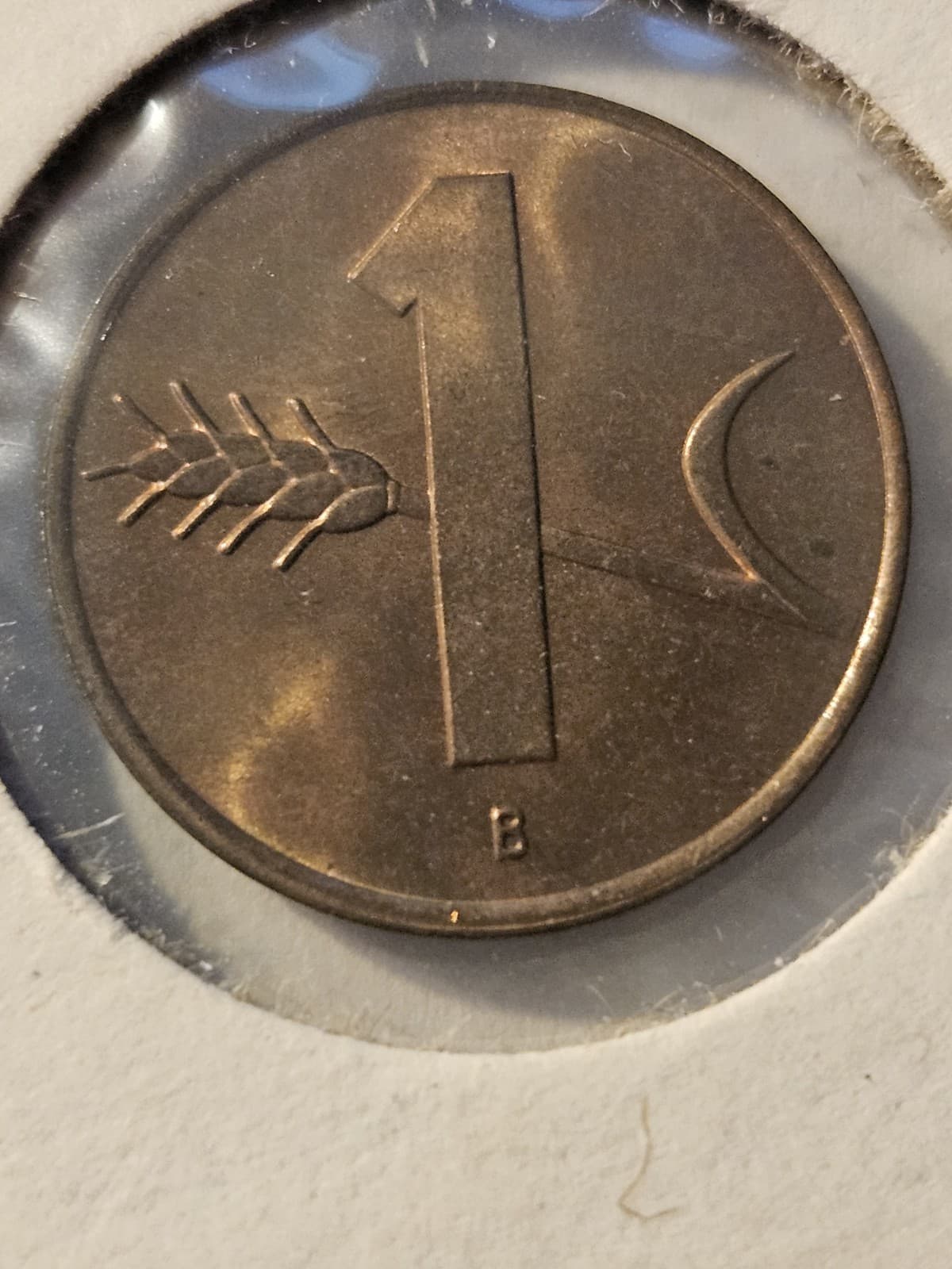 1966-B Switzerland 1 Rappen Coin - Thumbnail 2