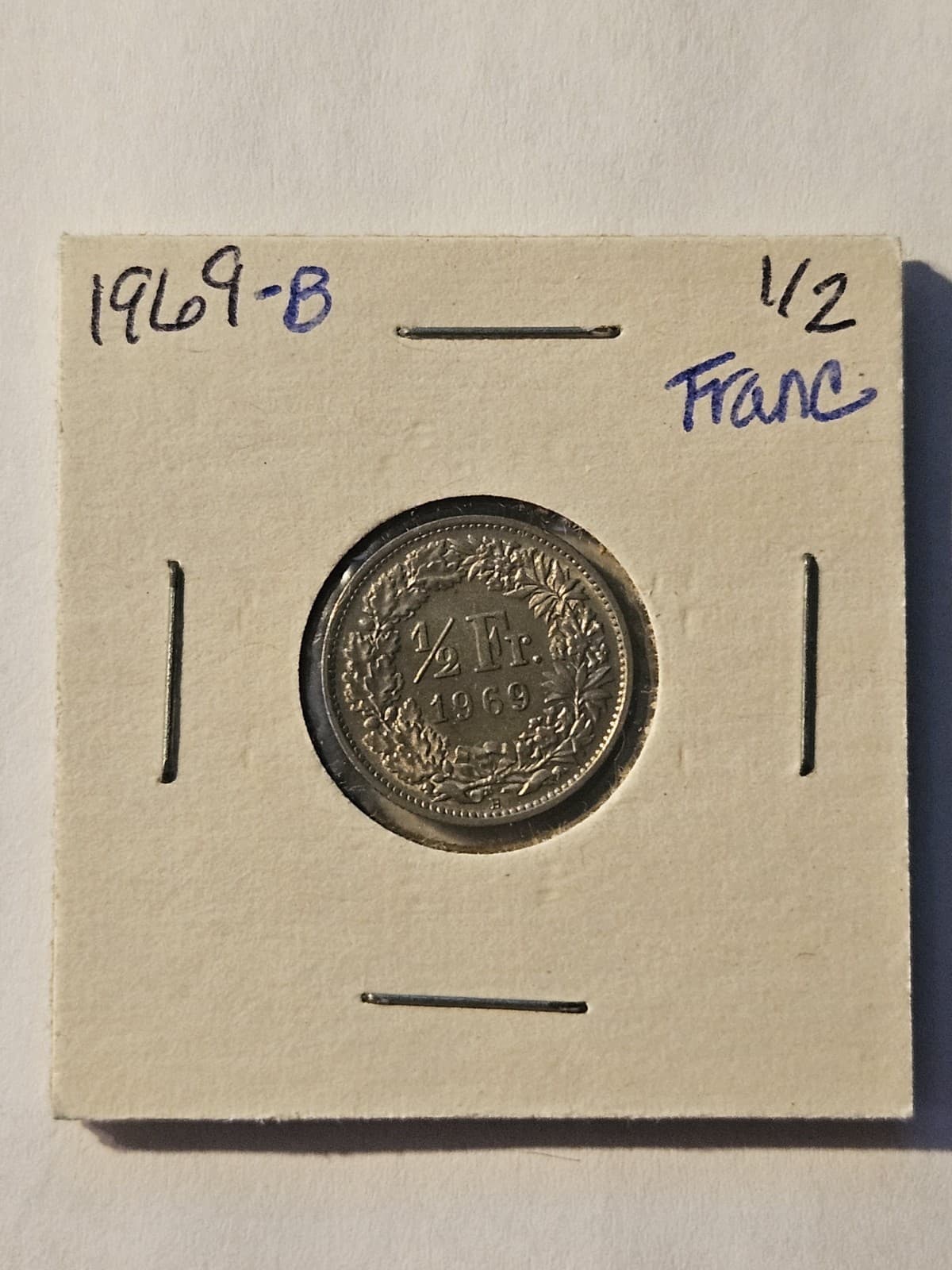1969-B Switzerland 1/2 Franc Coin